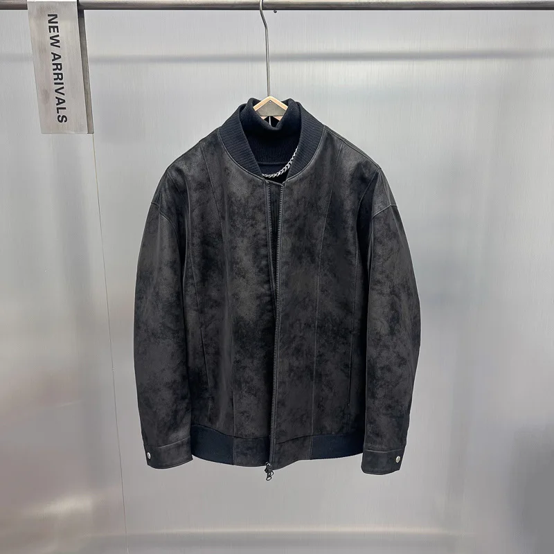 New Men's Fashion Brand Black PU Leather Jacket Men's Fashion Baseball Collar Coat
New Men's Fashion Brand Black PU Leather Jacket Men's Fashion Baseball Collar Coat