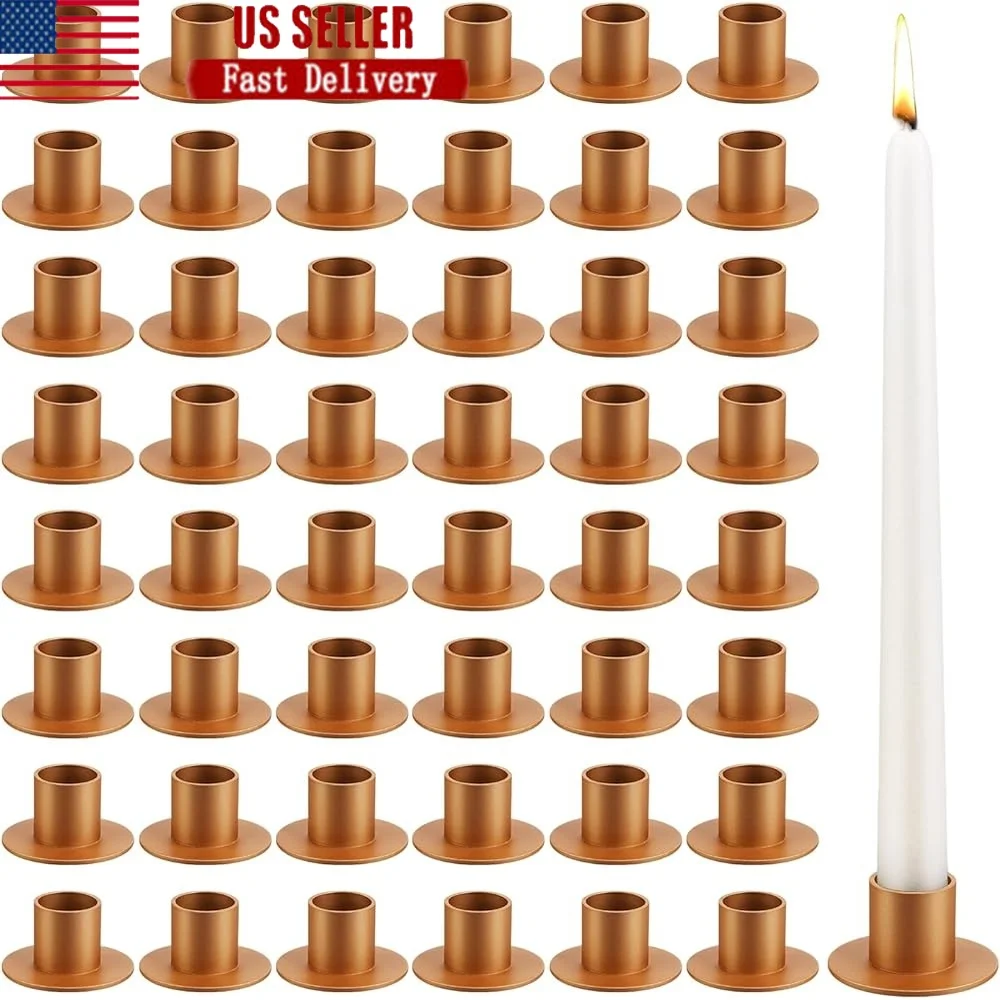 48 Pcs Metal Taper Candle Holders Bulk Wedding Pillar Candlesticks Centerpieces Dinner Table Party Decor
48 Pcs Metal Taper Candle Holders Bulk Wedding Pillar Candlesticks Centerpieces Dinner Table Party Decor