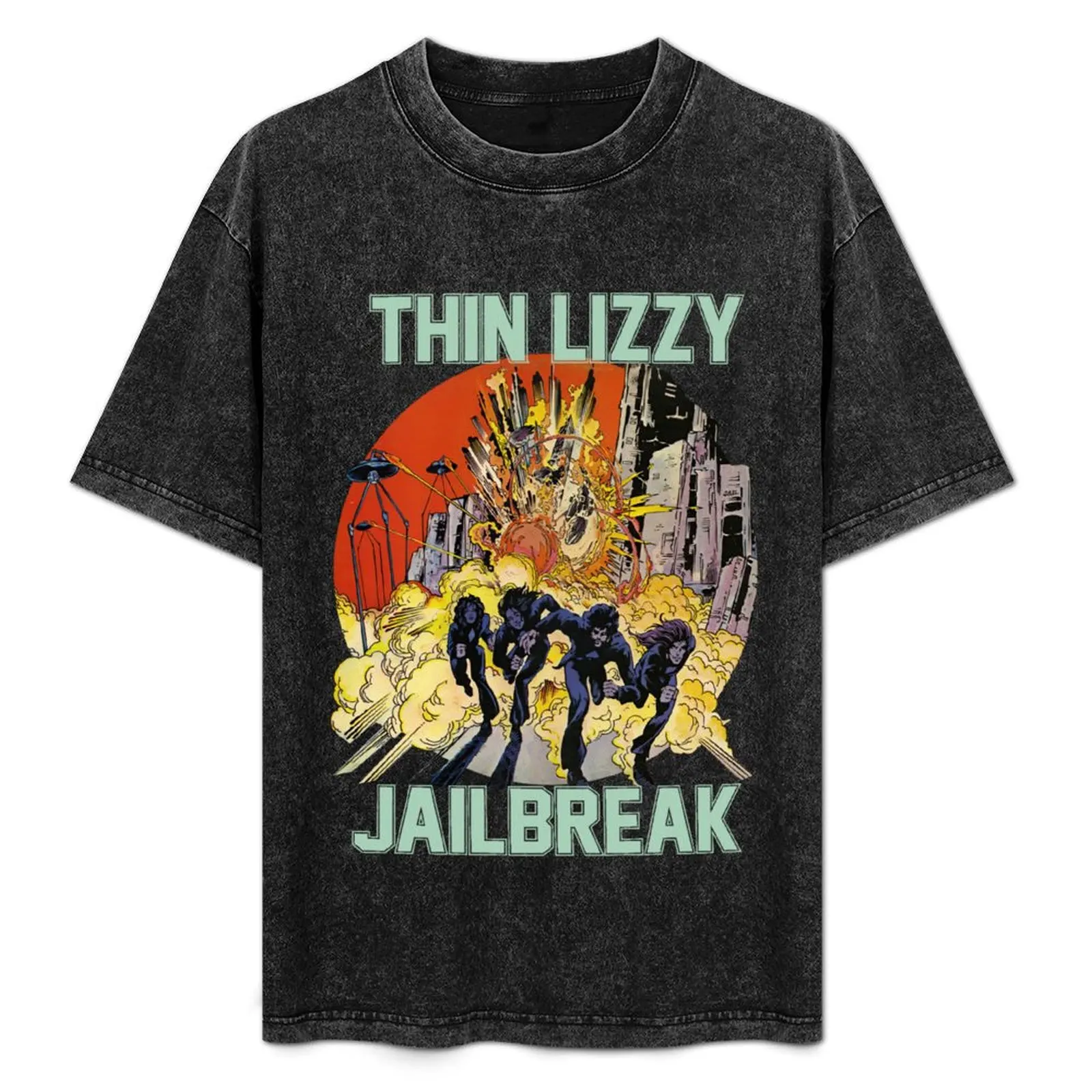 Thin Lizzy Jailbreak Explosion Vintage Black Print T Shirt T-Shirt Work Short Sleeve Cotton Top
Thin Lizzy Jailbreak Explosion Vintage Black Print T Shirt T-Shirt Work Short Sleeve Cotton Top
