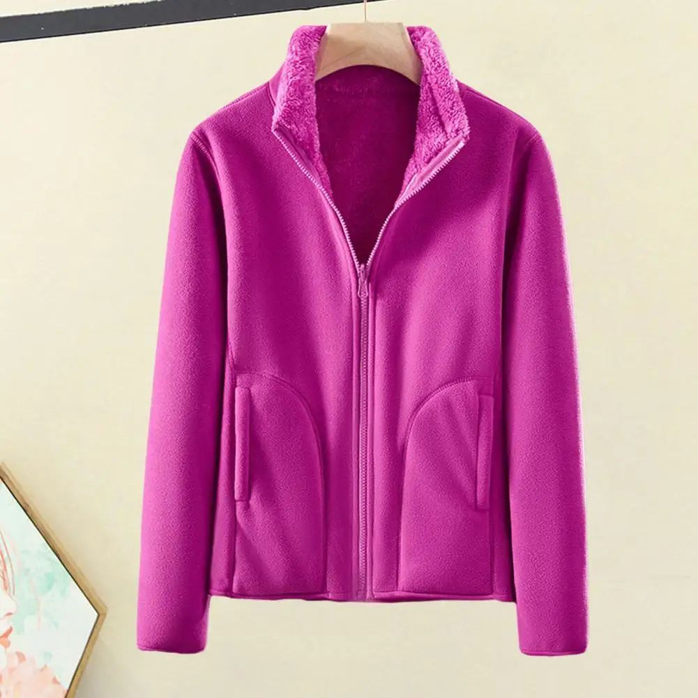 Women Winter Coat Thick Soft Plush Warm Stand Collar Neck Protection Long Sleeve Cold Resistant Pockets Lady Warm Jacket
Women Winter Coat Thick Soft Plush Warm Stand Collar Neck Protection Long Sleeve Cold Resistant Pockets Lady Warm Jacket
