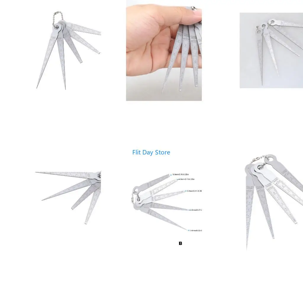 F92C 5PCS Steel Taper Feeler Gauges Set Metalworking Space Gauges for Accurate Space Thickness Measurement In Welding &
F92C 5PCS Steel Taper Feeler Gauges Set Metalworking Space Gauges for Accurate Space Thickness Measurement In Welding &