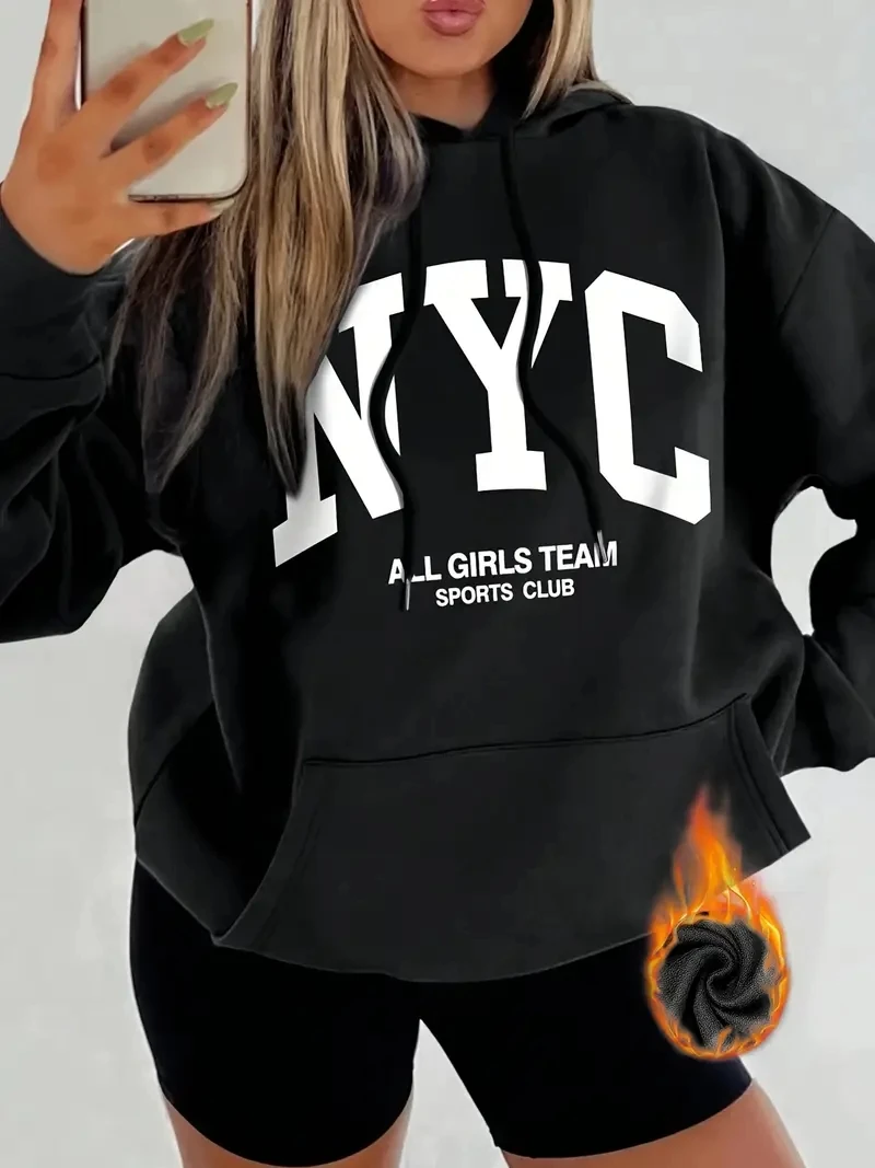 Женская белая толстовка с буквенным принтом - удобная зимняя модная толстовка с длинными рукавами и карманами, которую можно стирать в машине
Женская белая толстовка с буквенным принтом - удобная зимняя модная толстовка с длинными рукавами и карманами, которую можно стирать в машине