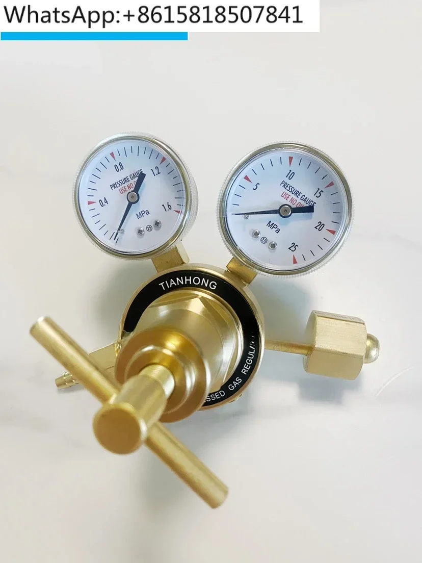 All copper nitrogen and argon pressure reducing valve, helium pressure reducing gauge, pure copper pressure reducer
All copper nitrogen and argon pressure reducing valve, helium pressure reducing gauge, pure copper pressure reducer
