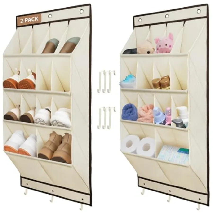 Over the Door Shoe Organizer, Hanging Shoe Organizer, 28 Large Deep Pockets Door Shoe Rack with 6 Hooks Shoe Organizer for Shoe
Over the Door Shoe Organizer, Hanging Shoe Organizer, 28 Large Deep Pockets Door Shoe Rack with 6 Hooks Shoe Organizer for Shoe