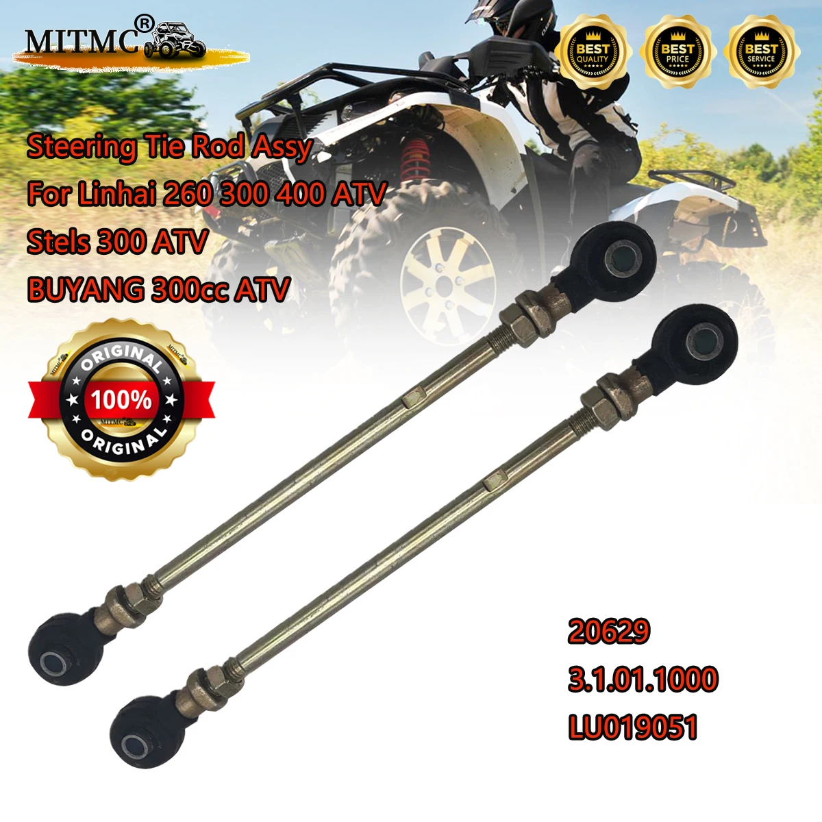 2PC Original Steering Tie Rod Assy Suit For Linhai 260 300 400 ATV Stels 300 BUYANG 300cc ATV 20629 3.1.01.1000 LU019051
2PC Original Steering Tie Rod Assy Suit For Linhai 260 300 400 ATV Stels 300 BUYANG 300cc ATV 20629 3.1.01.1000 LU019051