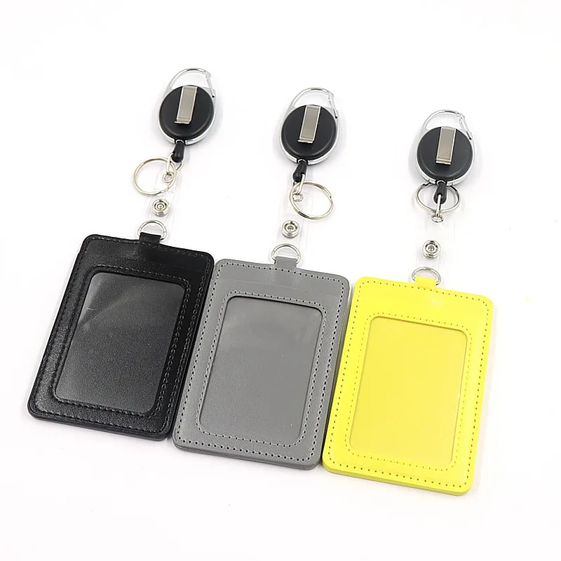 PU Leather ID Badge Holder with Keychain Clip for Staff Pass Work Card Cover Exhibition ID Tag Working Permit Case Sleeve
PU Leather ID Badge Holder with Keychain Clip for Staff Pass Work Card Cover Exhibition ID Tag Working Permit Case Sleeve