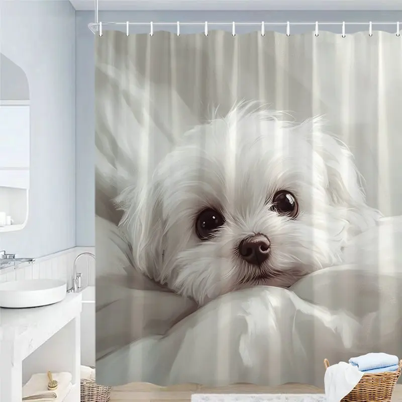 Waterproof Cute Puppy Shower Curtain Dog Lover Gift Bathroom Decor Pet Theme Shower Stall Curtain Wall Accessory Design
Waterproof Cute Puppy Shower Curtain Dog Lover Gift Bathroom Decor Pet Theme Shower Stall Curtain Wall Accessory Design