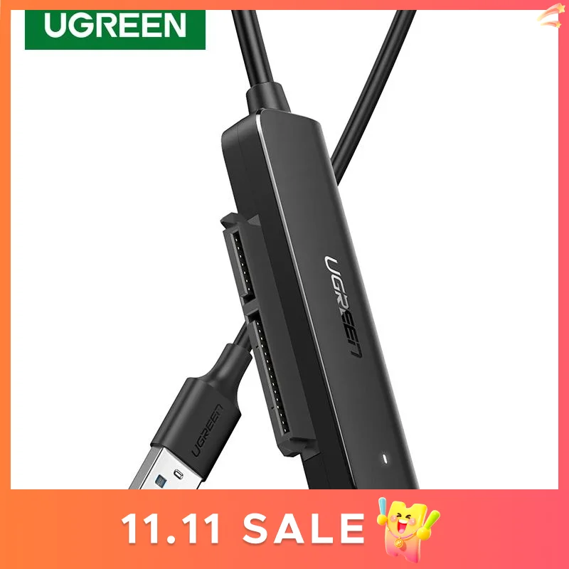 USB-конвертер Ugreen для внешних жестких дисков 3,0 дюйма, 5 Гбит/с
USB-конвертер Ugreen для внешних жестких дисков 3,0 дюйма, 5 Гбит/с