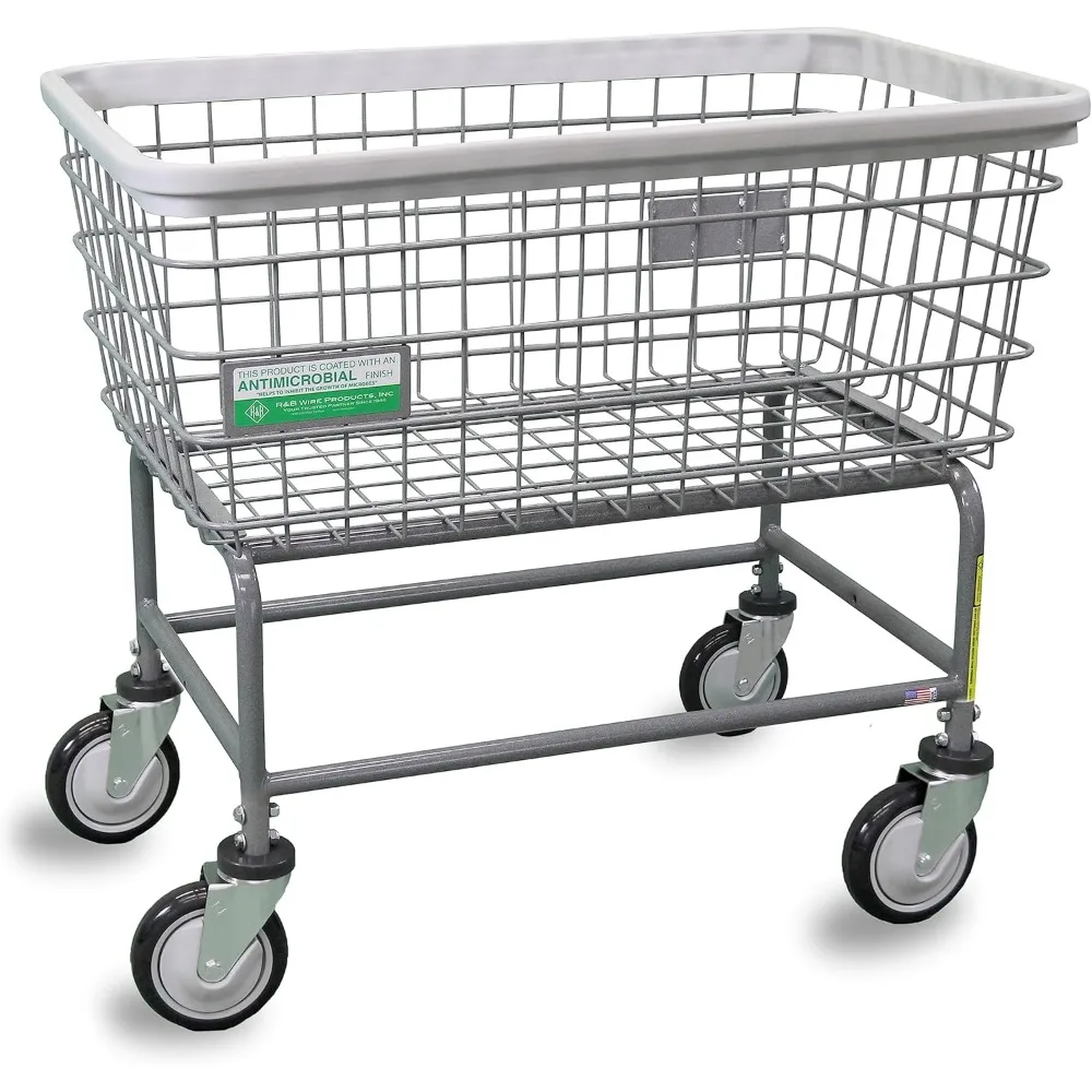 Wire™ 200F/ANTI Antimicrobial Large Capacity Laundry Cart, 4.5 Bushel, Gray, Made in USA
Wire™ 200F/ANTI Antimicrobial Large Capacity Laundry Cart, 4.5 Bushel, Gray, Made in USA