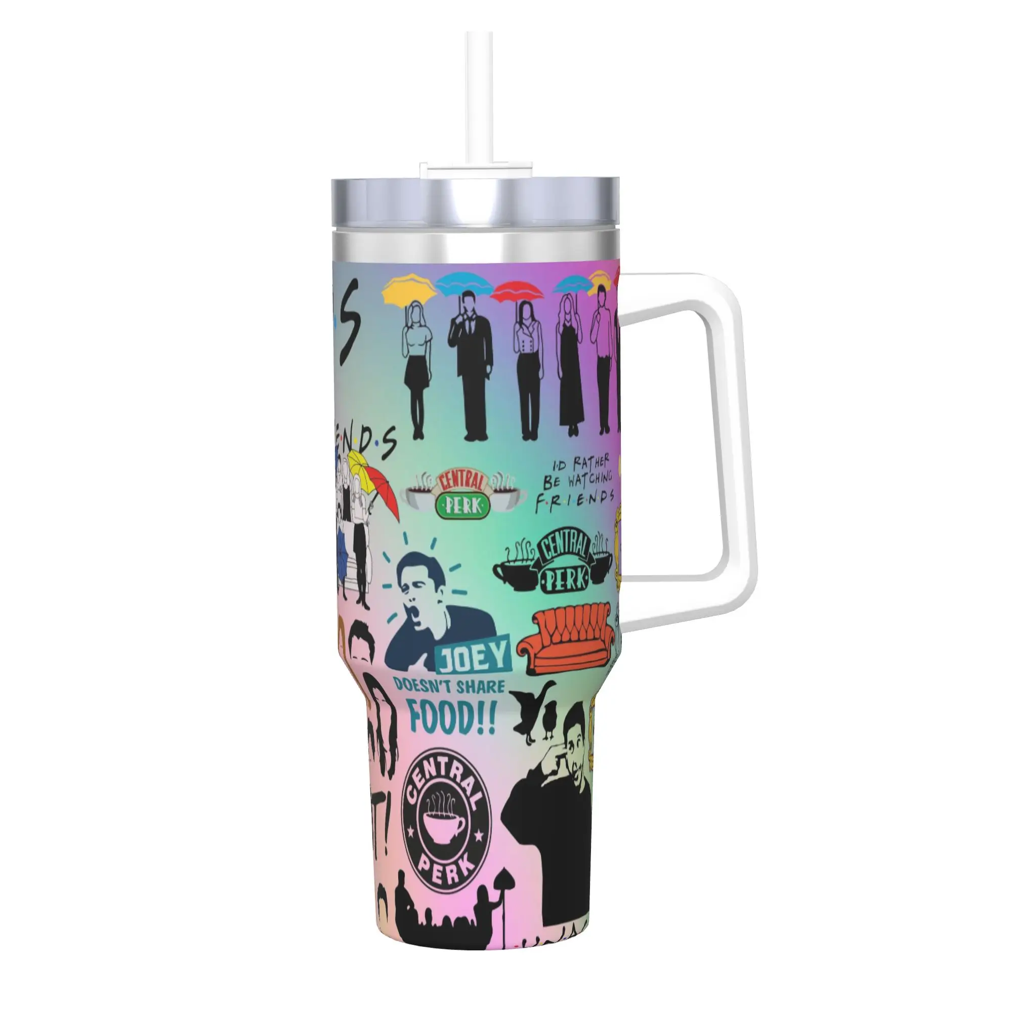 Cartoon Friends TV Show Insulated Tumbler with Straws Lid Stainless Steel Thermal Mug Double Wall Hot Cold Drinks Cups, 40oz
Cartoon Friends TV Show Insulated Tumbler with Straws Lid Stainless Steel Thermal Mug Double Wall Hot Cold Drinks Cups, 40oz