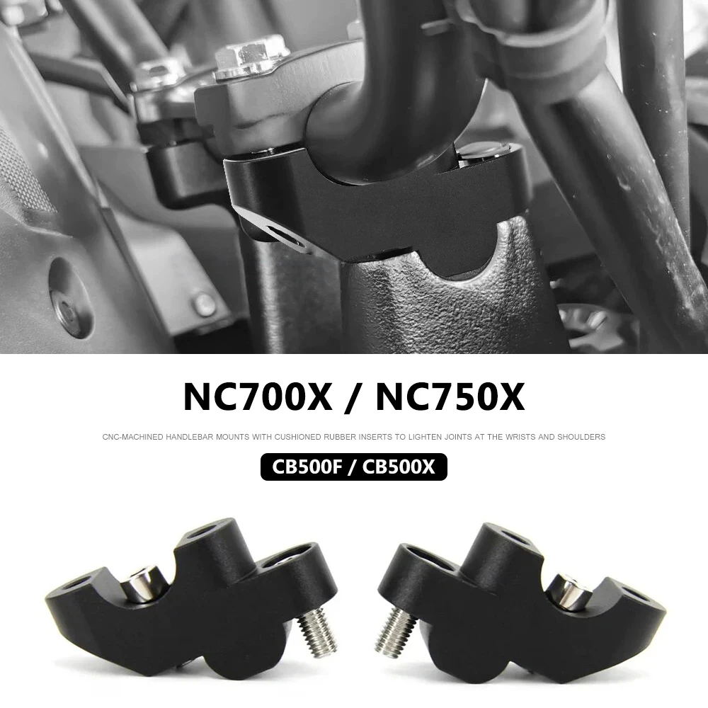 For Honda CB500F CB500X NC750X DCT NC700S DCT NC700X CB300F CB400F Handlebar Clamp Handlebar Riser Extend Handlebar Mount Riser
For Honda CB500F CB500X NC750X DCT NC700S DCT NC700X CB300F CB400F Handlebar Clamp Handlebar Riser Extend Handlebar Mount Riser