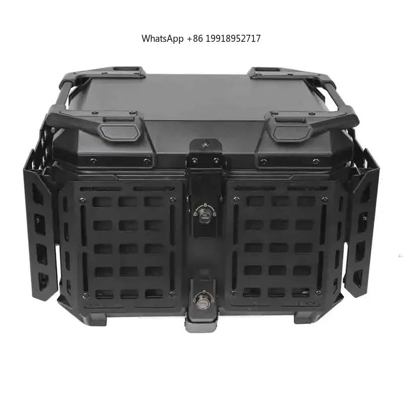 Factory Hot Selling Aluminum 45L 55L Motorcycle Trunk Topbox Lage Case Rear Helmet Top Box Universal Fit Waterproof Moto Acce
Factory Hot Selling Aluminum 45L 55L Motorcycle Trunk Topbox Lage Case Rear Helmet Top Box Universal Fit Waterproof Moto Acce