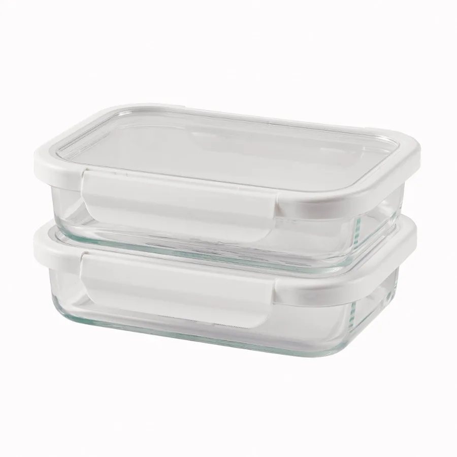 2.3Cup Rectangle Glass Food Storage Container with Tritan Lid. Set of 2, 4 Pieces, Best Used for Leftover Storage and Reheating
2.3Cup Rectangle Glass Food Storage Container with Tritan Lid. Set of 2, 4 Pieces, Best Used for Leftover Storage and Reheating