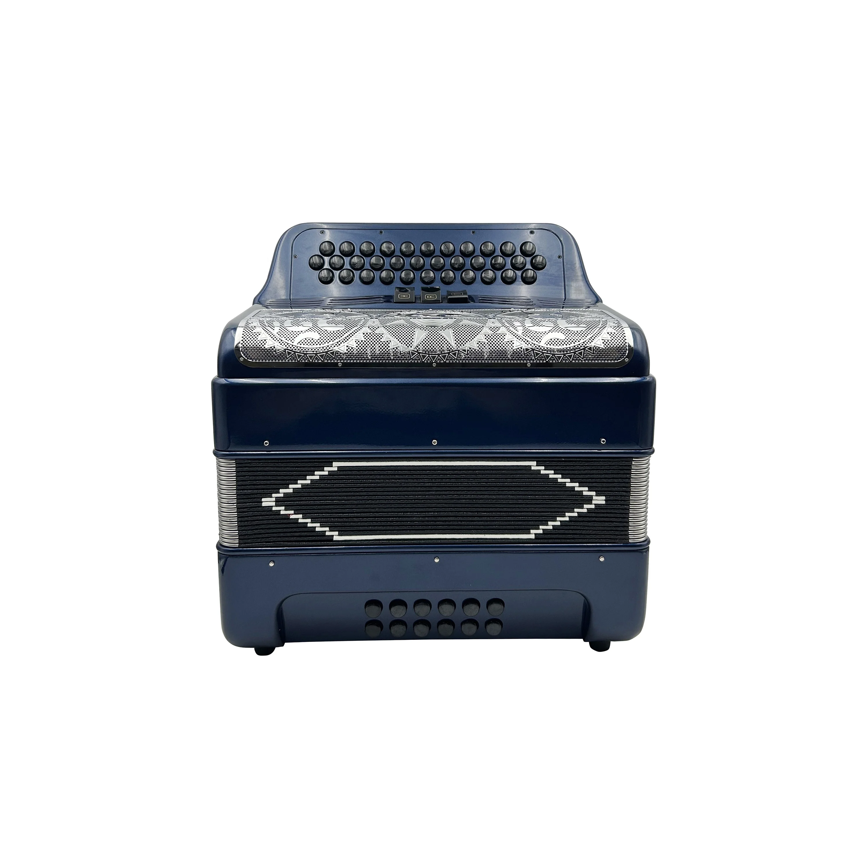 Professional 34-Button 12-Bass 3-Register Deep Blue Accordion with Silver Grill JB3412C Musical Instrument
Professional 34-Button 12-Bass 3-Register Deep Blue Accordion with Silver Grill JB3412C Musical Instrument
