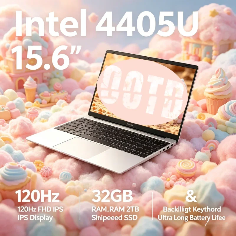 Intel 4405U 15.6" Notebook, 120Hz FHD IPS Screen, 32GB RAM, 2TB High-Speed SSD, Backlit Keyboard and Ultra-Long Battery Life
Intel 4405U 15.6" Notebook, 120Hz FHD IPS Screen, 32GB RAM, 2TB High-Speed SSD, Backlit Keyboard and Ultra-Long Battery Life