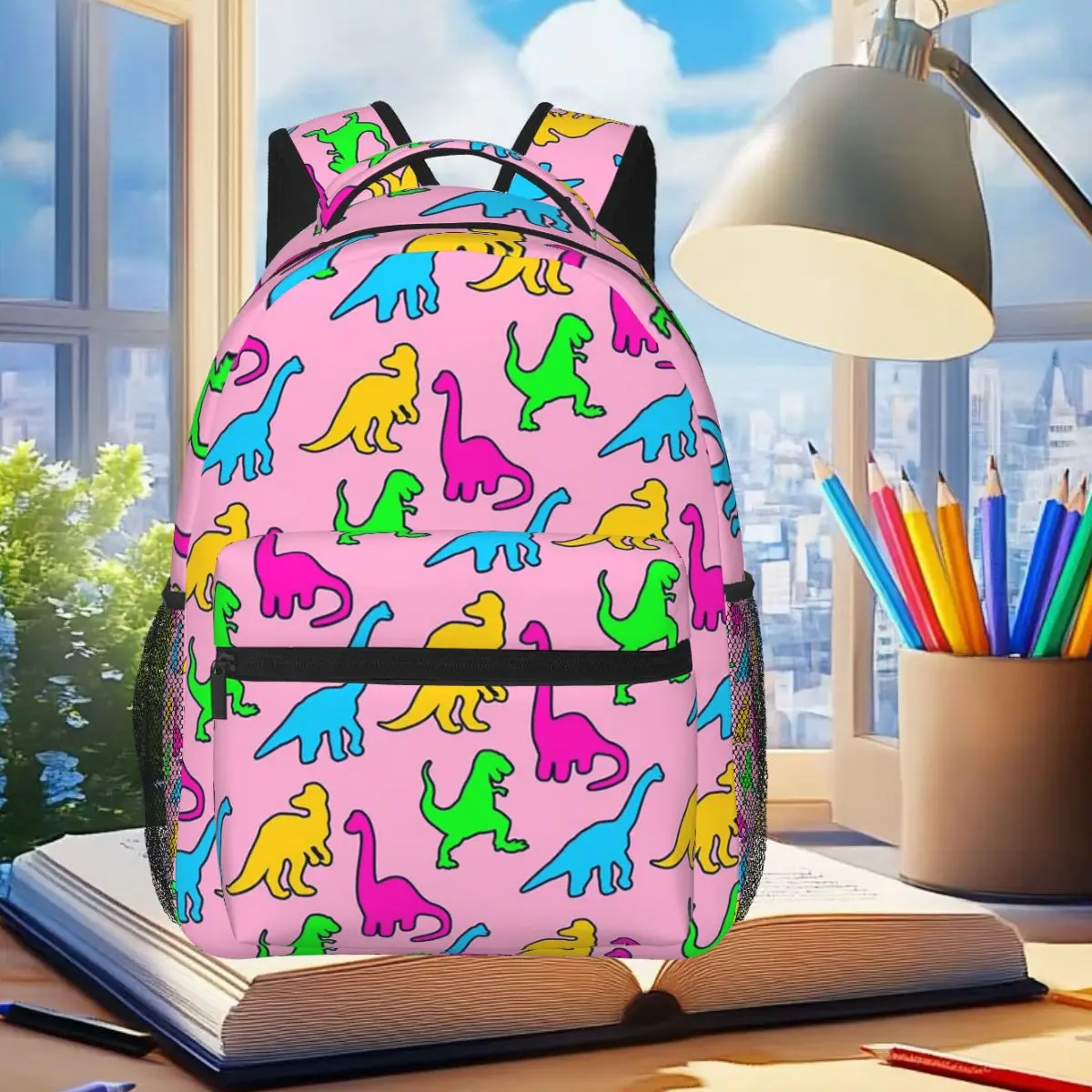 Cartoon Cute Dinosaur Pattern Backpack Student Boys Girls BookBag Children School Bag Computer Shoulder Bags for Men Women
Cartoon Cute Dinosaur Pattern Backpack Student Boys Girls BookBag Children School Bag Computer Shoulder Bags for Men Women