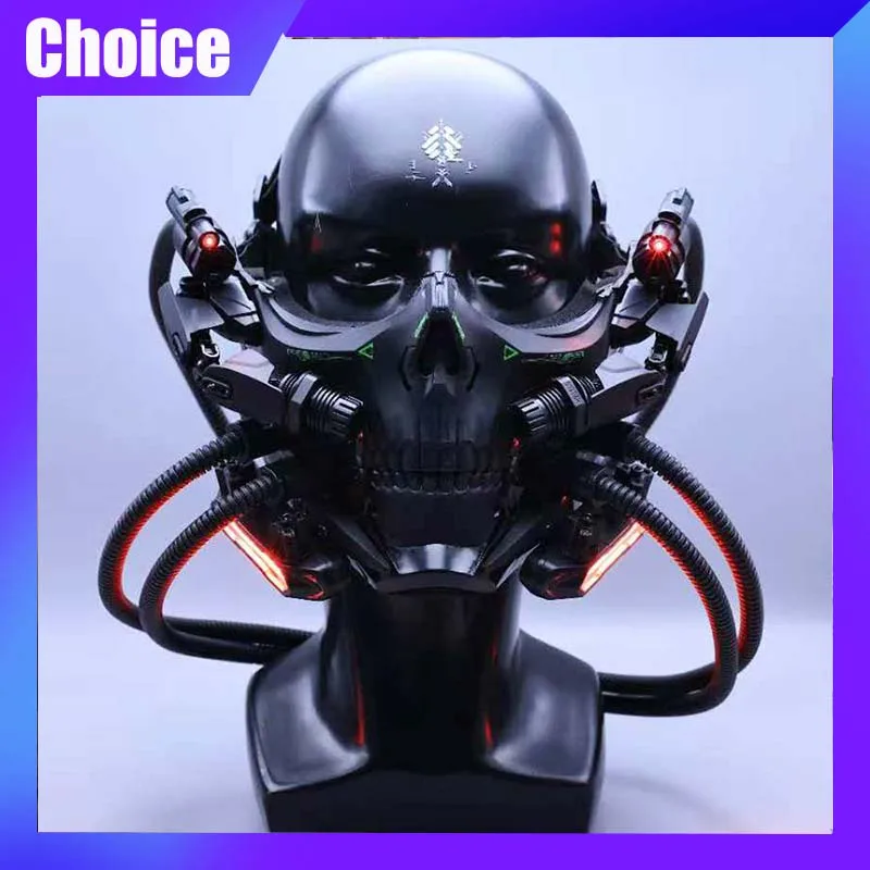 Cyber Punk Skeleton Cos Mask With Lighting Black Tactics Mask Halloween Party Carnival Masquerade Shooting Game Props Adult Gift
Cyber Punk Skeleton Cos Mask With Lighting Black Tactics Mask Halloween Party Carnival Masquerade Shooting Game Props Adult Gift