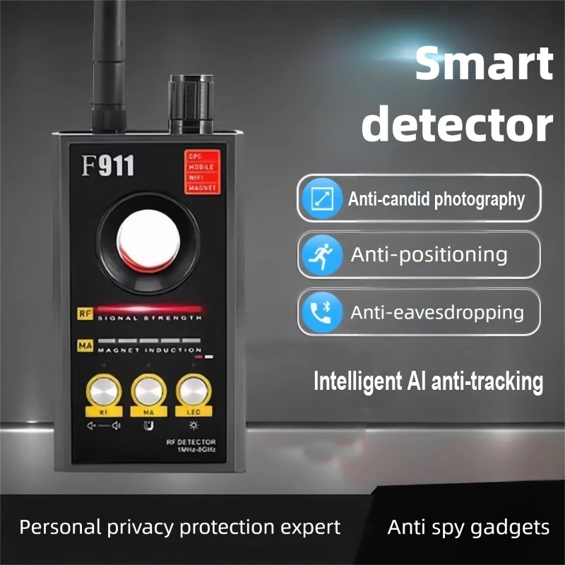 Smart Privacy Protector Detector Detect Hidden Cameras Eavesdropping Bugs GPS Tracker with LED/Sound Alarm 50MHz-8GHz RF Scanner
Smart Privacy Protector Detector Detect Hidden Cameras Eavesdropping Bugs GPS Tracker with LED/Sound Alarm 50MHz-8GHz RF Scanner