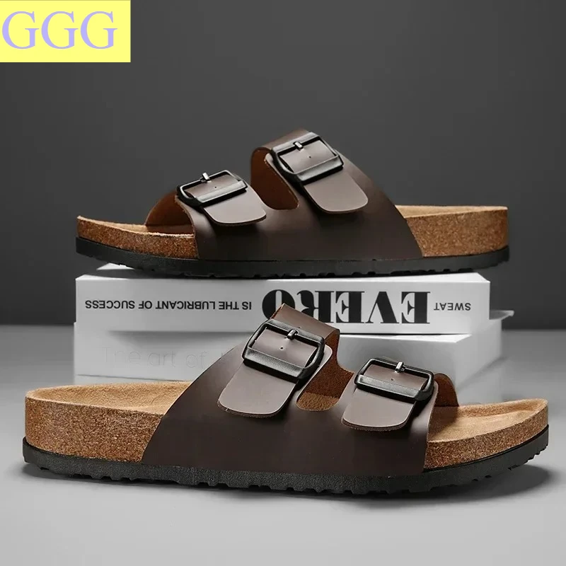 2025 New Leather Cork Herringbone Slippers for Men and Couples Retro Summer Moeller Slippers Fashion Casual Beach Sandals boken
2025 New Leather Cork Herringbone Slippers for Men and Couples Retro Summer Moeller Slippers Fashion Casual Beach Sandals boken