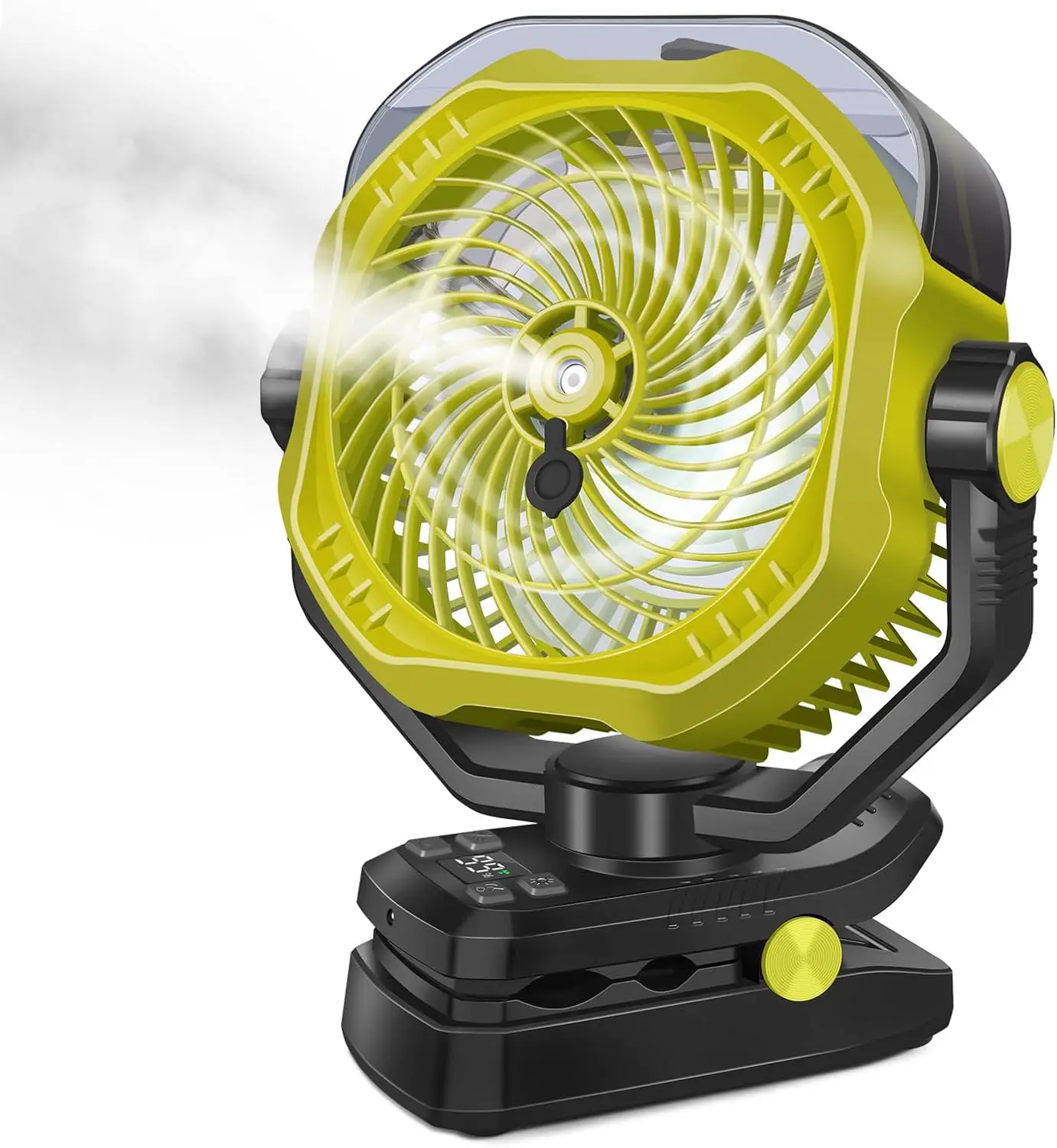 Portable Rechargeable Clip Misting Fan 20000mAh 120H Battery Timer Remote 5 Speed 9 Inch Travel Outdoor
Portable Rechargeable Clip Misting Fan 20000mAh 120H Battery Timer Remote 5 Speed 9 Inch Travel Outdoor