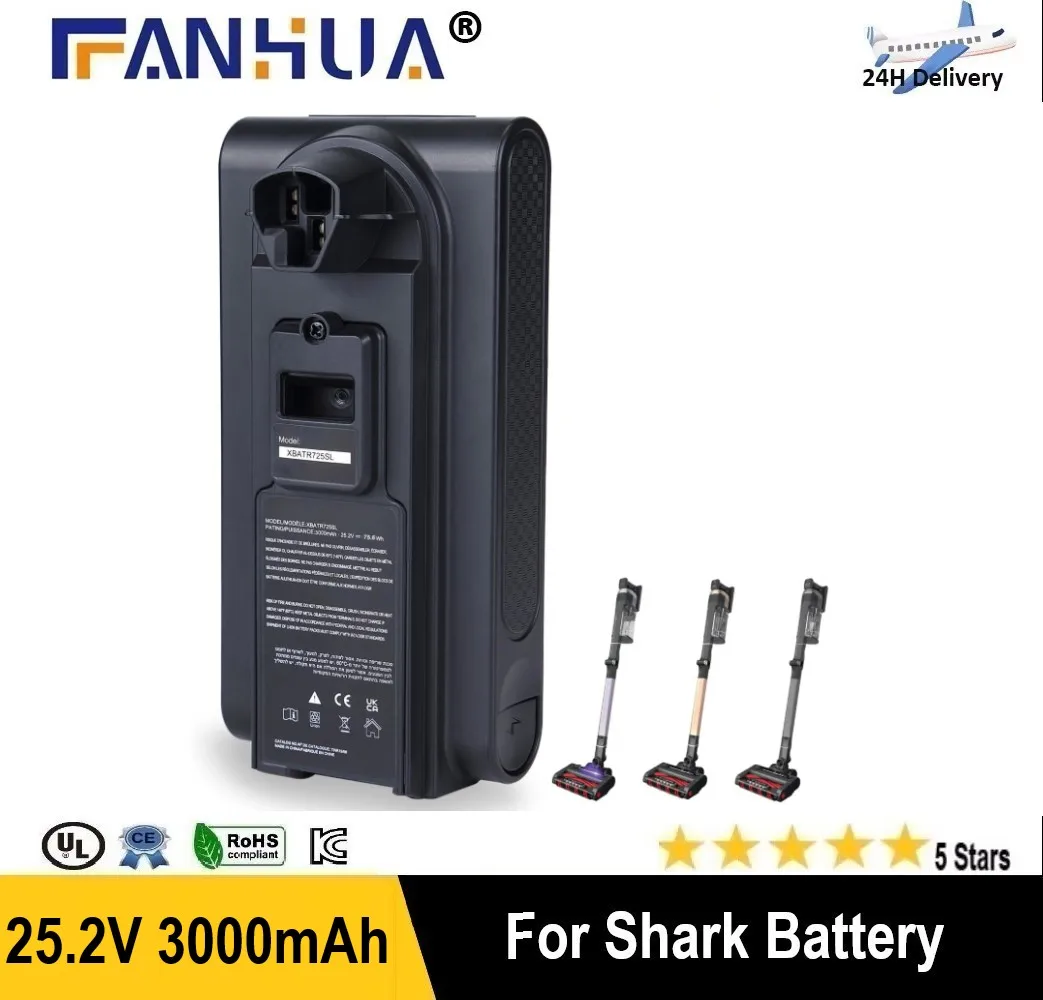 XBATR725SL Battery Replacement Compatible with IZ840H,IZ862H,UZ865H, IZ862HC, UZ865HCCO Shark Cordless Vacuum Cleaners
XBATR725SL Battery Replacement Compatible with IZ840H,IZ862H,UZ865H, IZ862HC, UZ865HCCO Shark Cordless Vacuum Cleaners