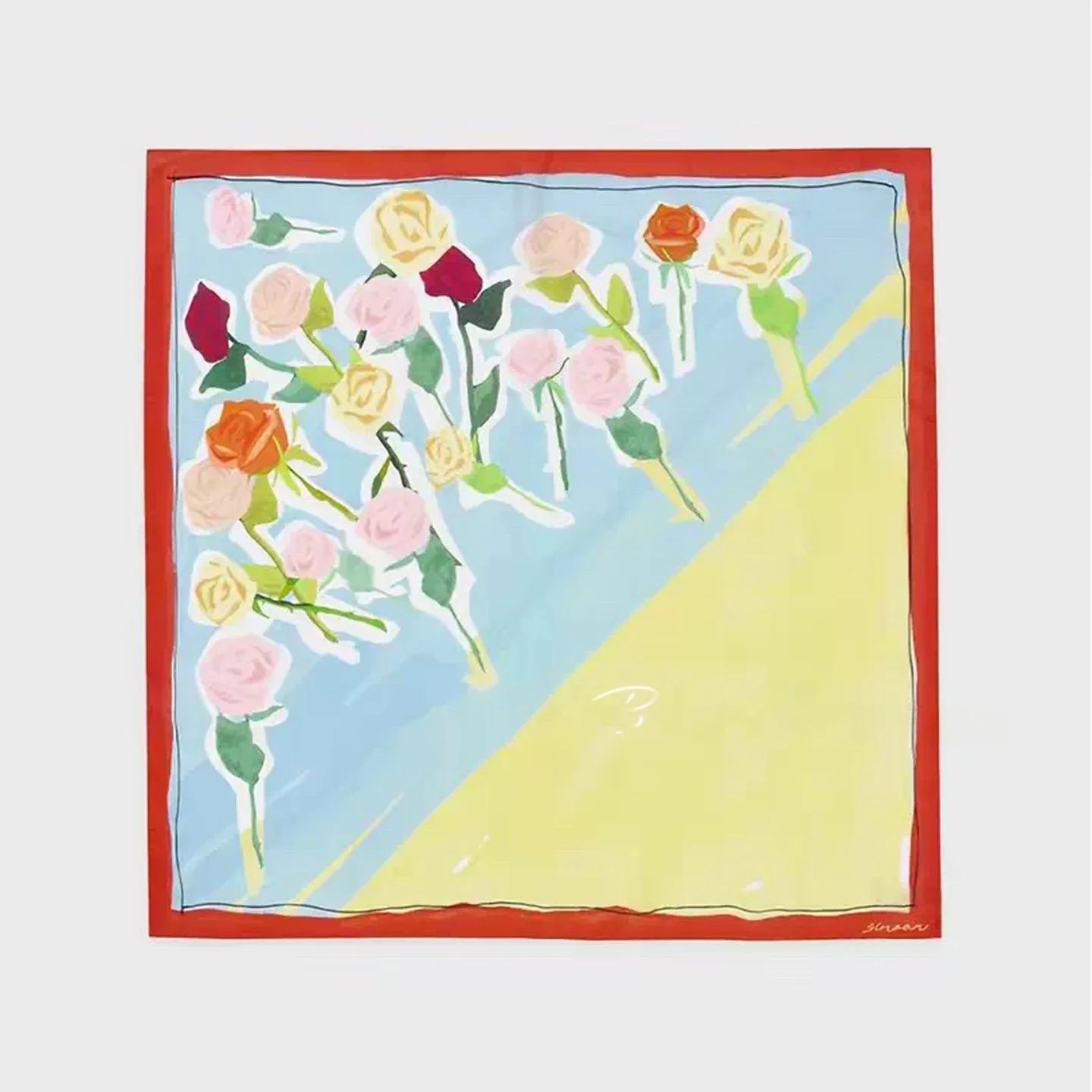 Korean Silk Scarf All Acetate Fiber Seasonless Style Versatile Rose Flower Scarf Fashionable Accessory for Women
Korean Silk Scarf All Acetate Fiber Seasonless Style Versatile Rose Flower Scarf Fashionable Accessory for Women