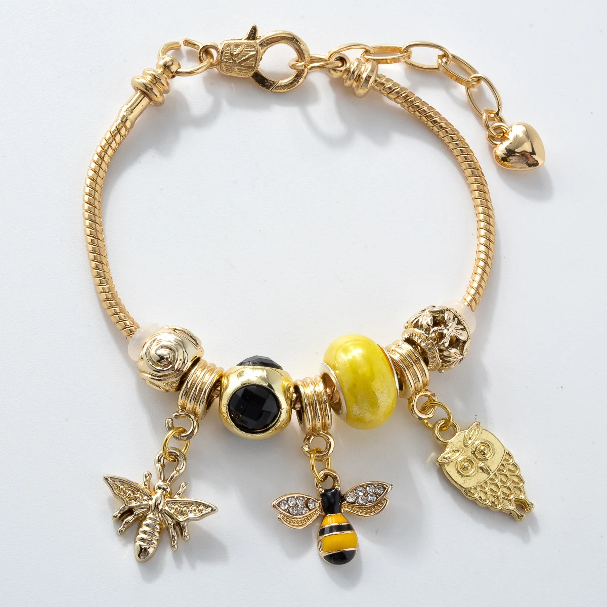 Lucky Yellow Green Bracelet Cute Bee Pendant Stainless Steel Bracelet Sister Model Jewelry Accessories For Friends Gifts
Lucky Yellow Green Bracelet Cute Bee Pendant Stainless Steel Bracelet Sister Model Jewelry Accessories For Friends Gifts