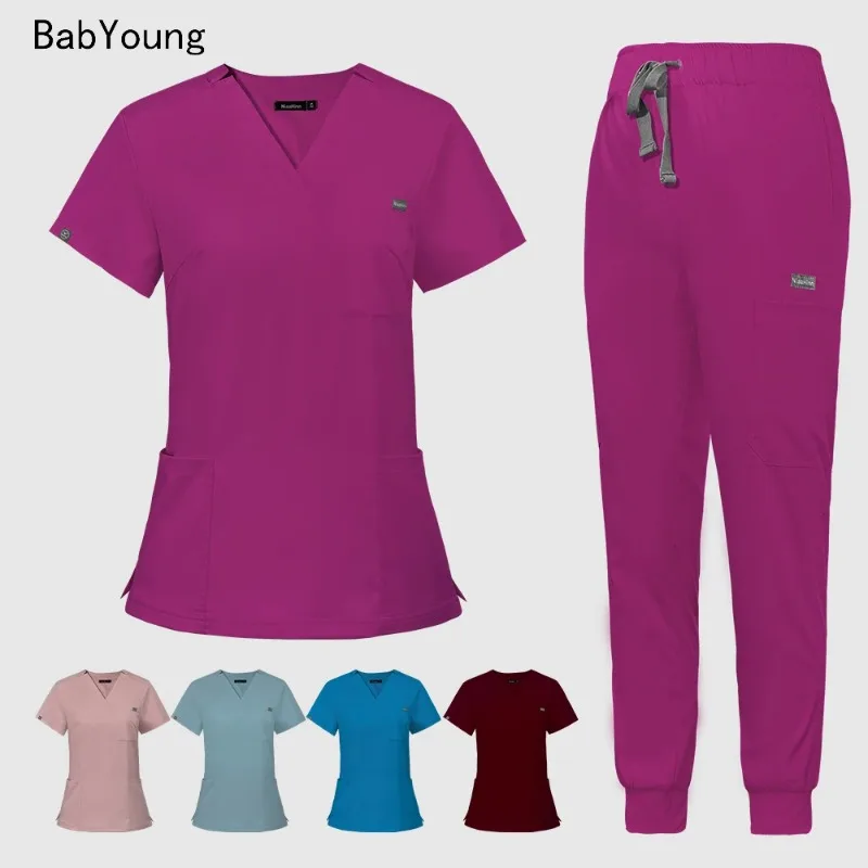 Multicolor Scrubs Uniform Short Sleeve Tops+Pants Nursing Uniform Women Pet Shop Doctor Scrub Medical Surgery Workwear Scrub Set
Multicolor Scrubs Uniform Short Sleeve Tops+Pants Nursing Uniform Women Pet Shop Doctor Scrub Medical Surgery Workwear Scrub Set