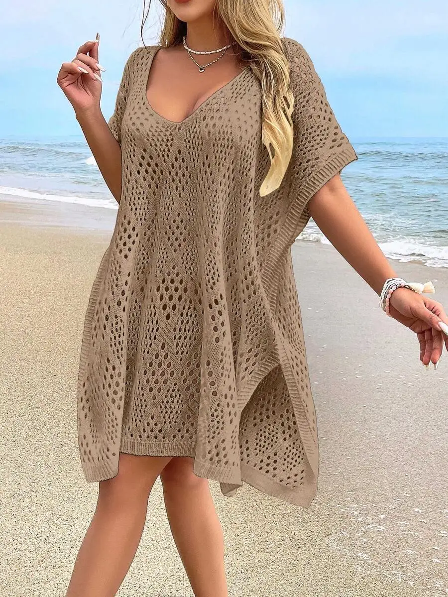 Women Casual Hollow Out Cover Up Beach Dress Summer Vacation Swimwear Top
Women Casual Hollow Out Cover Up Beach Dress Summer Vacation Swimwear Top