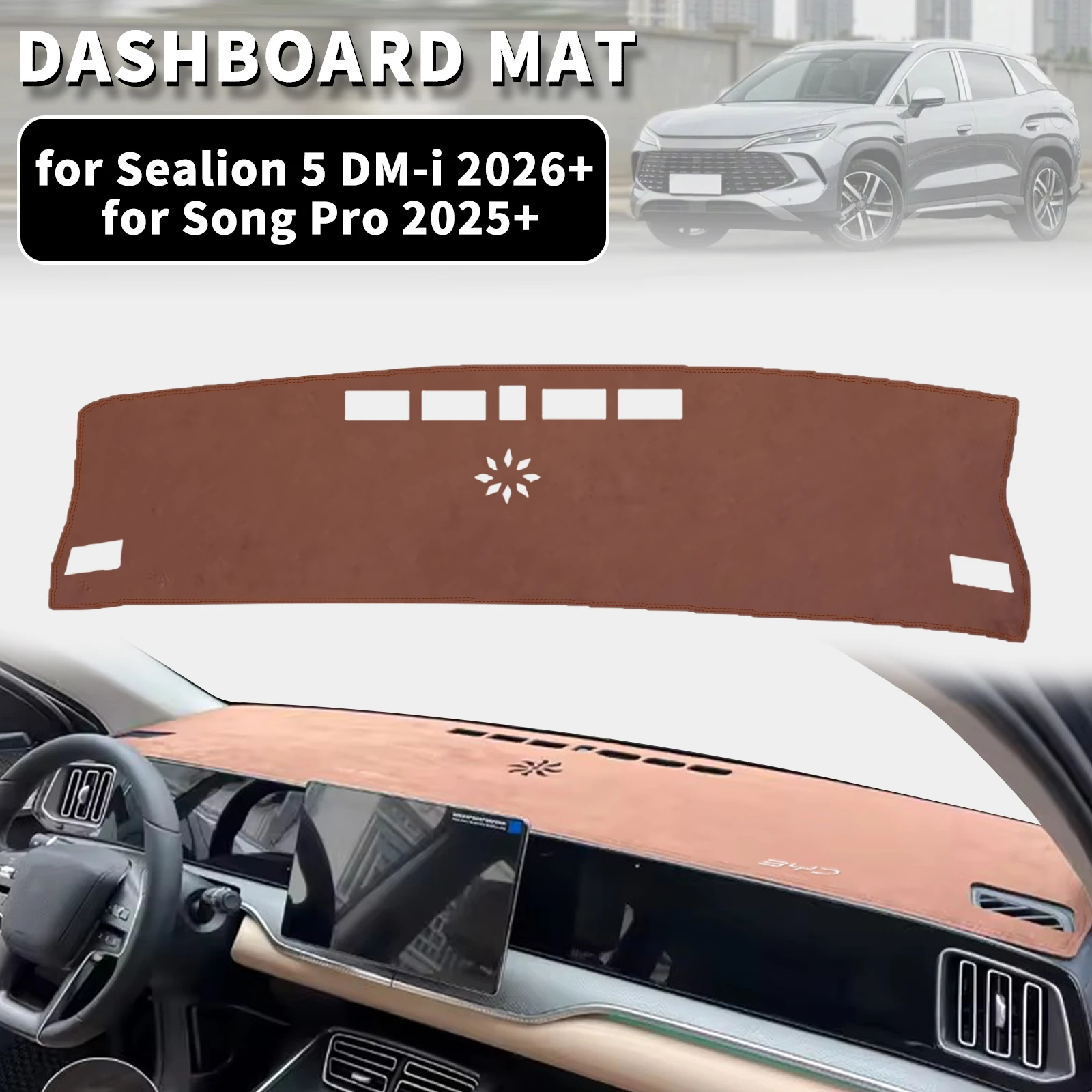 for BYD Song PRO 2025 for New Sealion 5 DM-i 2026 Dashmat Dashboard Cover Dash Mat Anti-UV Sun Shade Carpet Pad Car Protector
for BYD Song PRO 2025 for New Sealion 5 DM-i 2026 Dashmat Dashboard Cover Dash Mat Anti-UV Sun Shade Carpet Pad Car Protector
