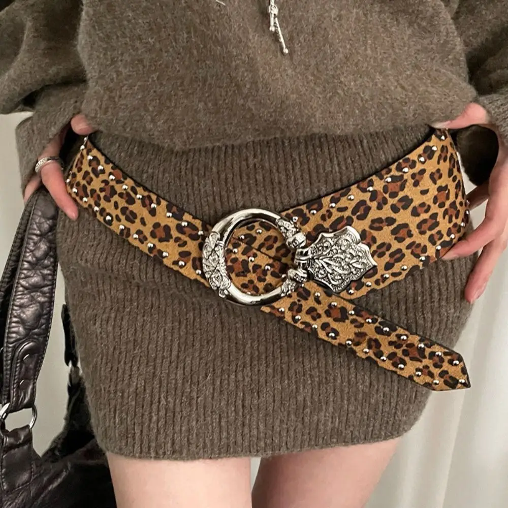 Simple Jeans Decor Rrivet Belt Width Leopard Print Pu Waistbands Spicy Girl Y2k Trouser Decoration Dress Decoration
Simple Jeans Decor Rrivet Belt Width Leopard Print Pu Waistbands Spicy Girl Y2k Trouser Decoration Dress Decoration