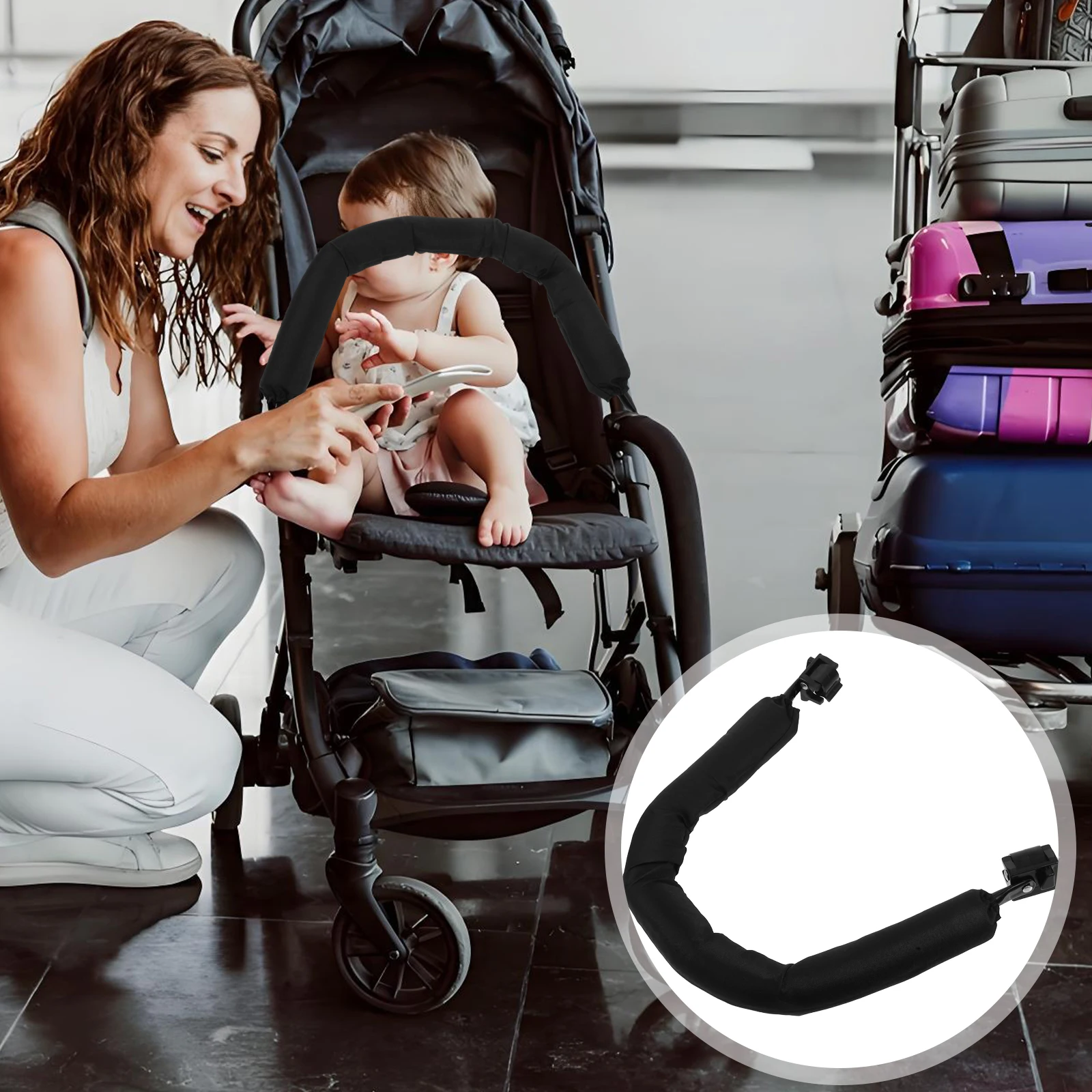 Universal Stroller Armrest Guardrail Replacement Handle Handrail Adjustable Detachable Easy Cleaning Durable
Universal Stroller Armrest Guardrail Replacement Handle Handrail Adjustable Detachable Easy Cleaning Durable