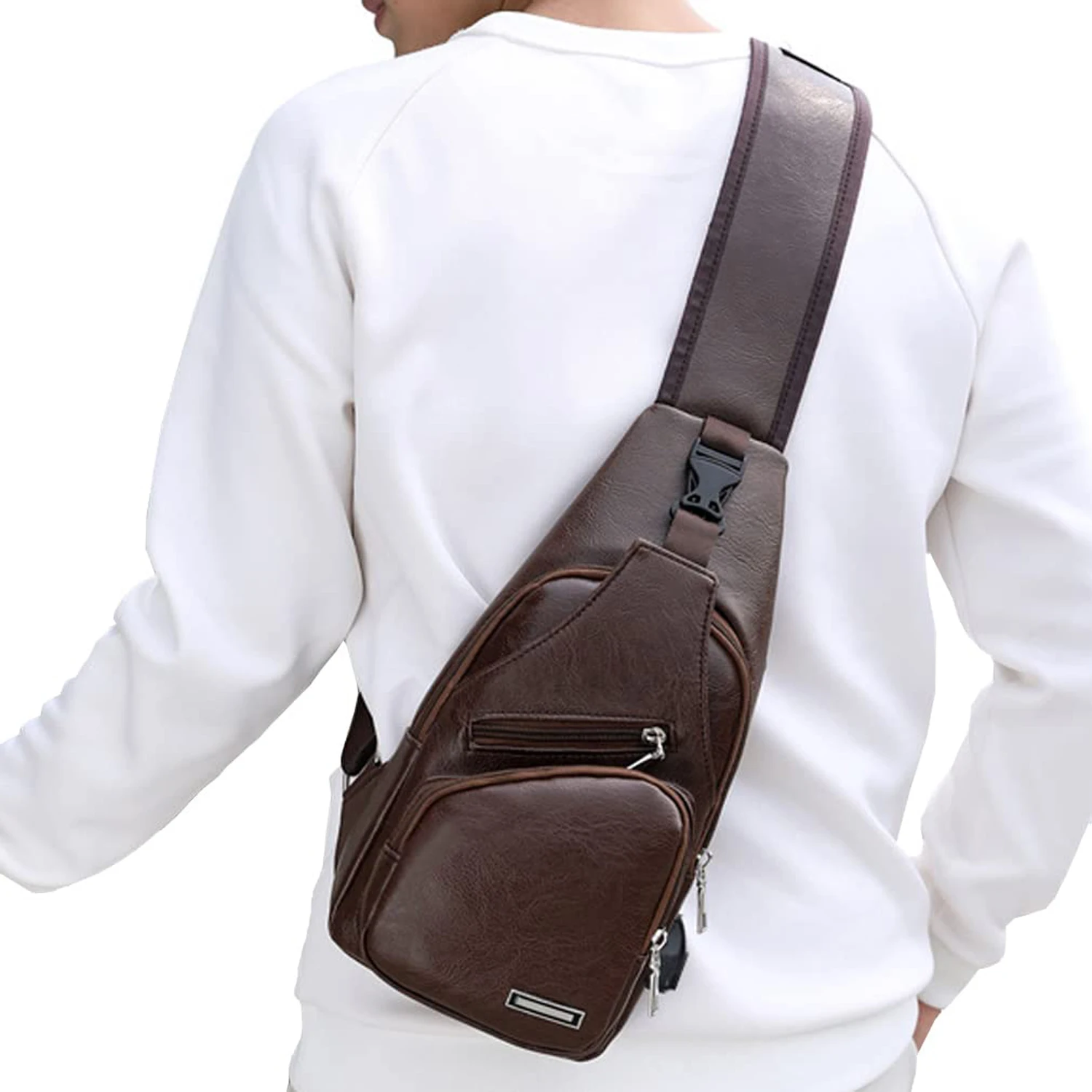 Hebetag Pu Leather Crossbody Bag for Men and Women, Small Shoulder Bag with USB Charging Port and Headphone Jack, Suitable for Outdoor Travel, Hiking, Camping, Daily Use, Coffee Color
Hebetag Pu Leather Crossbody Bag for Men and Women, Small Shoulder Bag with USB Charging Port and Headphone Jack, Suitable for Outdoor Travel, Hiking, Camping, Daily Use, Coffee Color