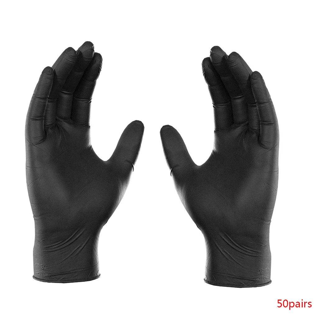 50 штук одноразовых нитриловых перчаток, прочные и эффективные для надежной защиты, универсальные, черные, размер S
50 штук одноразовых нитриловых перчаток, прочные и эффективные для надежной защиты, универсальные, черные, размер S