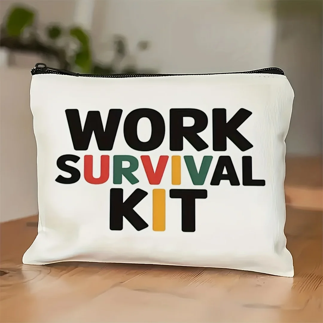 1pc Work Survival Makeup Kit Lightweight & Portable Toiletry Organizer with WORK SURVIVAL KIT Print Durable Fabric Storage Pouch
1pc Work Survival Makeup Kit Lightweight & Portable Toiletry Organizer with WORK SURVIVAL KIT Print Durable Fabric Storage Pouch