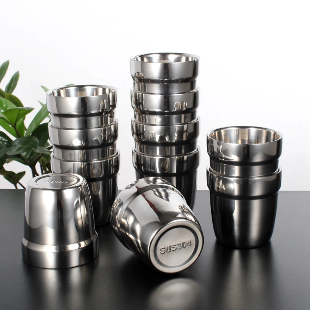 4 Pcs Steel Cup Double Layer Double-Layer Cup Thickened Kids Water Cups Anti Scald Portable Glass Mugs Tea Coffee
4 Pcs Steel Cup Double Layer Double-Layer Cup Thickened Kids Water Cups Anti Scald Portable Glass Mugs Tea Coffee
