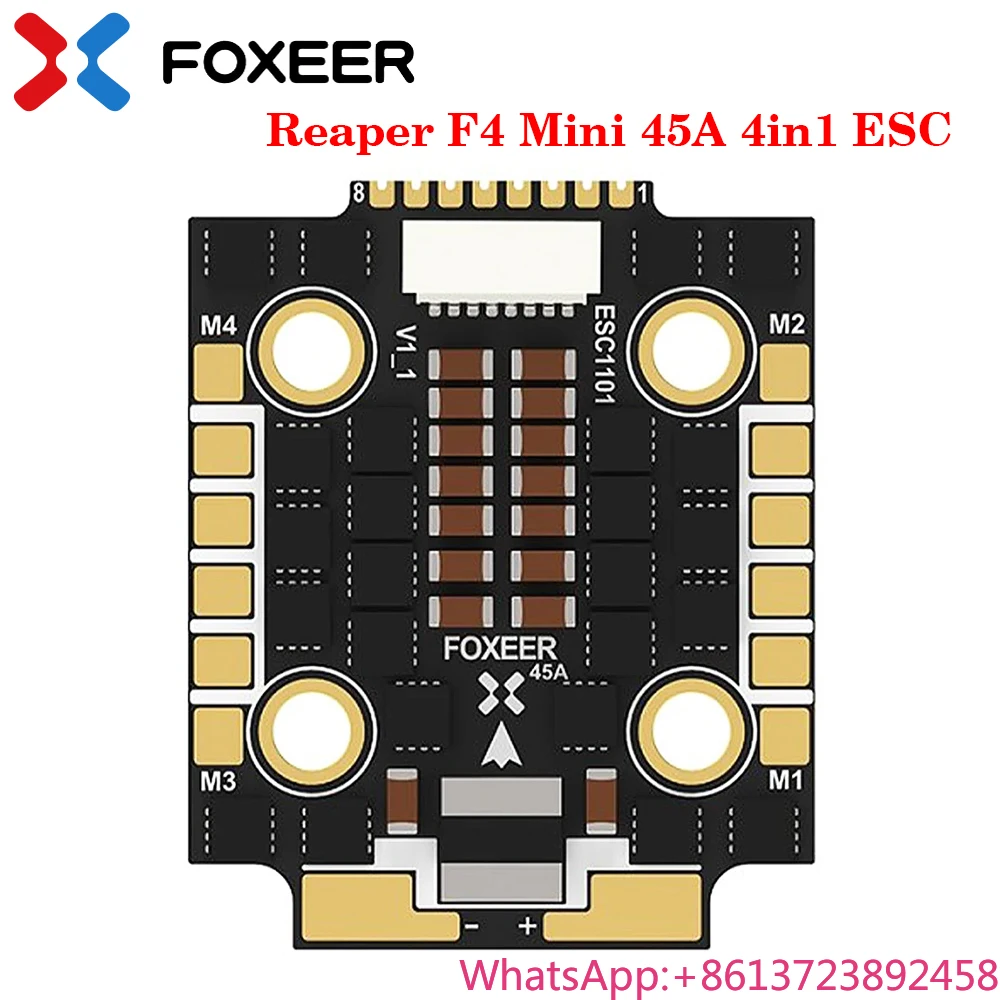 FOXEER Reaper F4 Mini 45A 4-в-1 ESC 128K BLHeli32 Input DShot 150/ 300/ 600/ 1200/ MultiShot/ OneShot 3-6S Lipo для RC FPV дронов
FOXEER Reaper F4 Mini 45A 4-в-1 ESC 128K BLHeli32 Input DShot 150/ 300/ 600/ 1200/ MultiShot/ OneShot 3-6S Lipo для RC FPV дронов