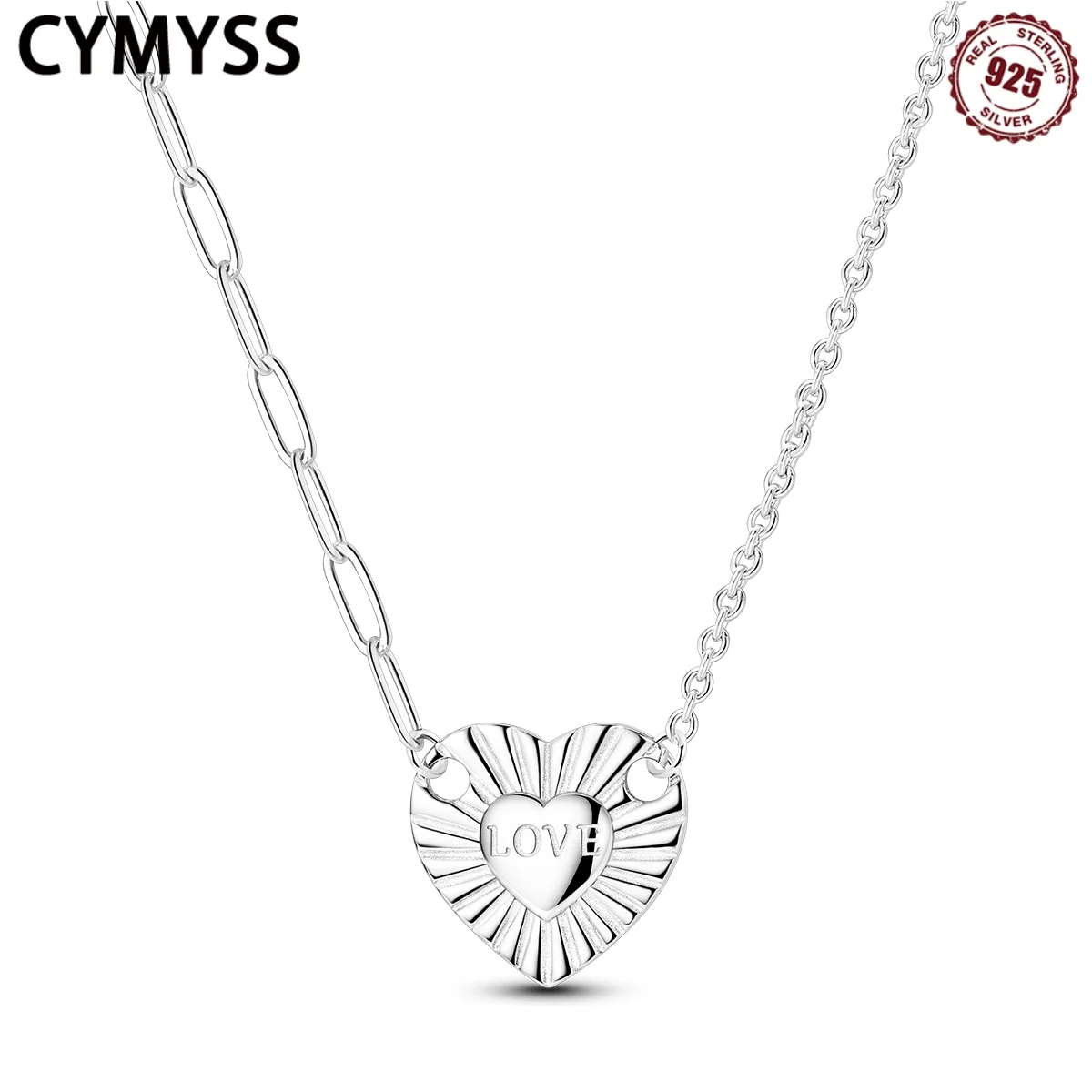 CYMYSS 2025 New 925 Sterling Silver Pendant Necklace Heart Shaped Nameplate Zircon Women Birthday Gift Boutique Jewelry Necklace
CYMYSS 2025 New 925 Sterling Silver Pendant Necklace Heart Shaped Nameplate Zircon Women Birthday Gift Boutique Jewelry Necklace
