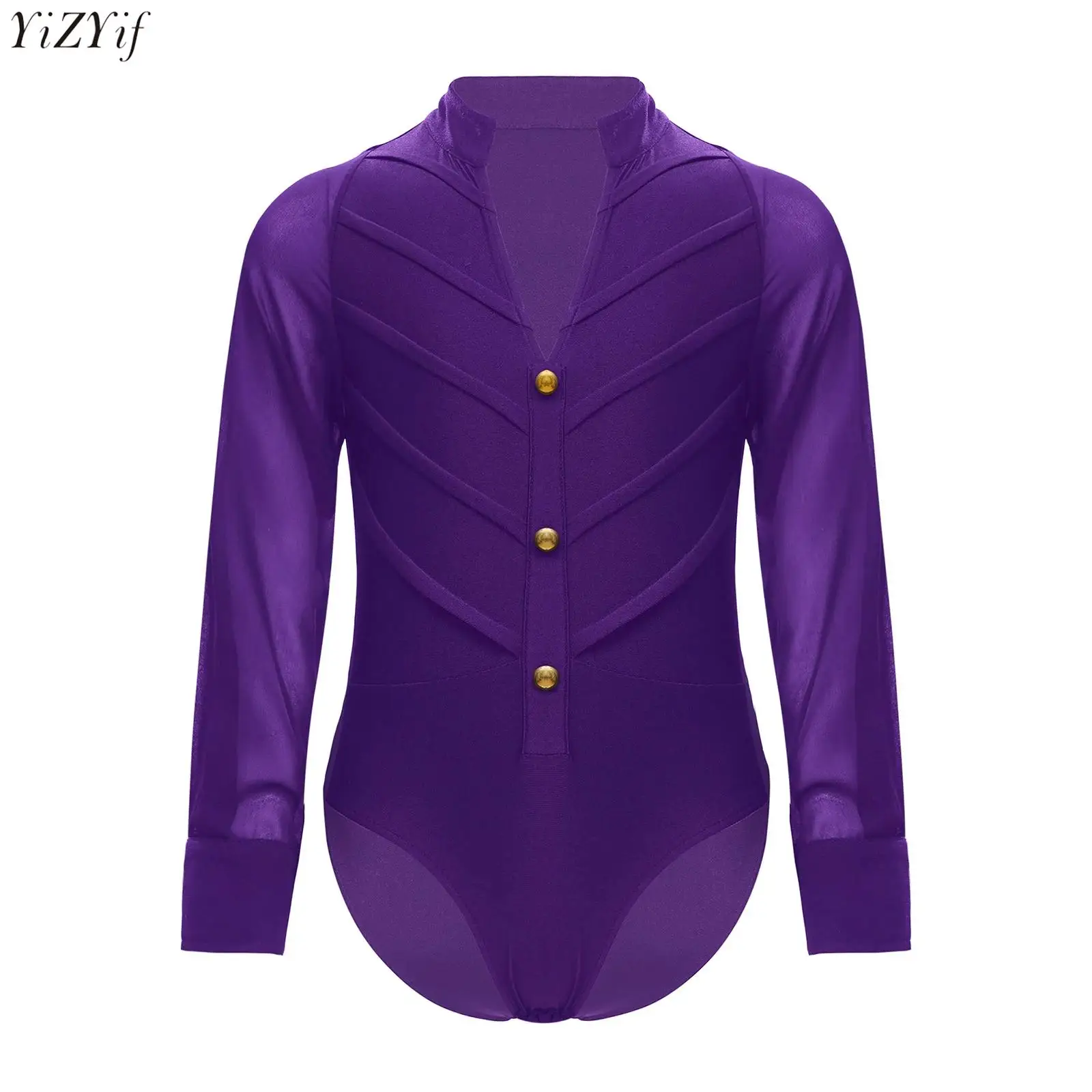 Kids Boys Latin Dance Leotards Ballroom Jazz Tango Dancewear Long Sleeve Stand Collar Bodysuit for Stage Performance Competition
Kids Boys Latin Dance Leotards Ballroom Jazz Tango Dancewear Long Sleeve Stand Collar Bodysuit for Stage Performance Competition