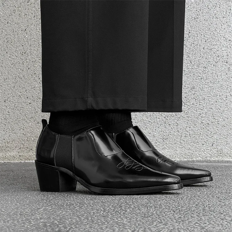 New Fashion Men's Pointed Black Height Increasing Formal Shoes Male Wedding Prom Homecoming Flats Sapato Social Masculino
New Fashion Men's Pointed Black Height Increasing Formal Shoes Male Wedding Prom Homecoming Flats Sapato Social Masculino