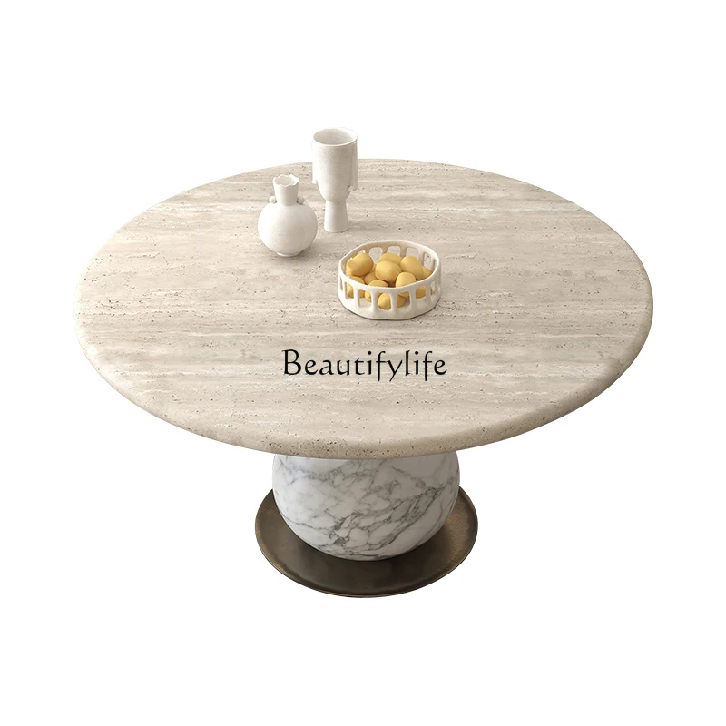 Medieval natural imported travertine dining table Modern Nordic dining table Premium light luxury French style
Medieval natural imported travertine dining table Modern Nordic dining table Premium light luxury French style
