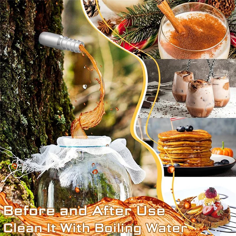 New Food Grade 304 Stainless Steel Maple Faucet Tip Maple Syrup Tapping Kit Maple Syrup Synthetic Filter Trunk Faucet-AC82
New Food Grade 304 Stainless Steel Maple Faucet Tip Maple Syrup Tapping Kit Maple Syrup Synthetic Filter Trunk Faucet-AC82