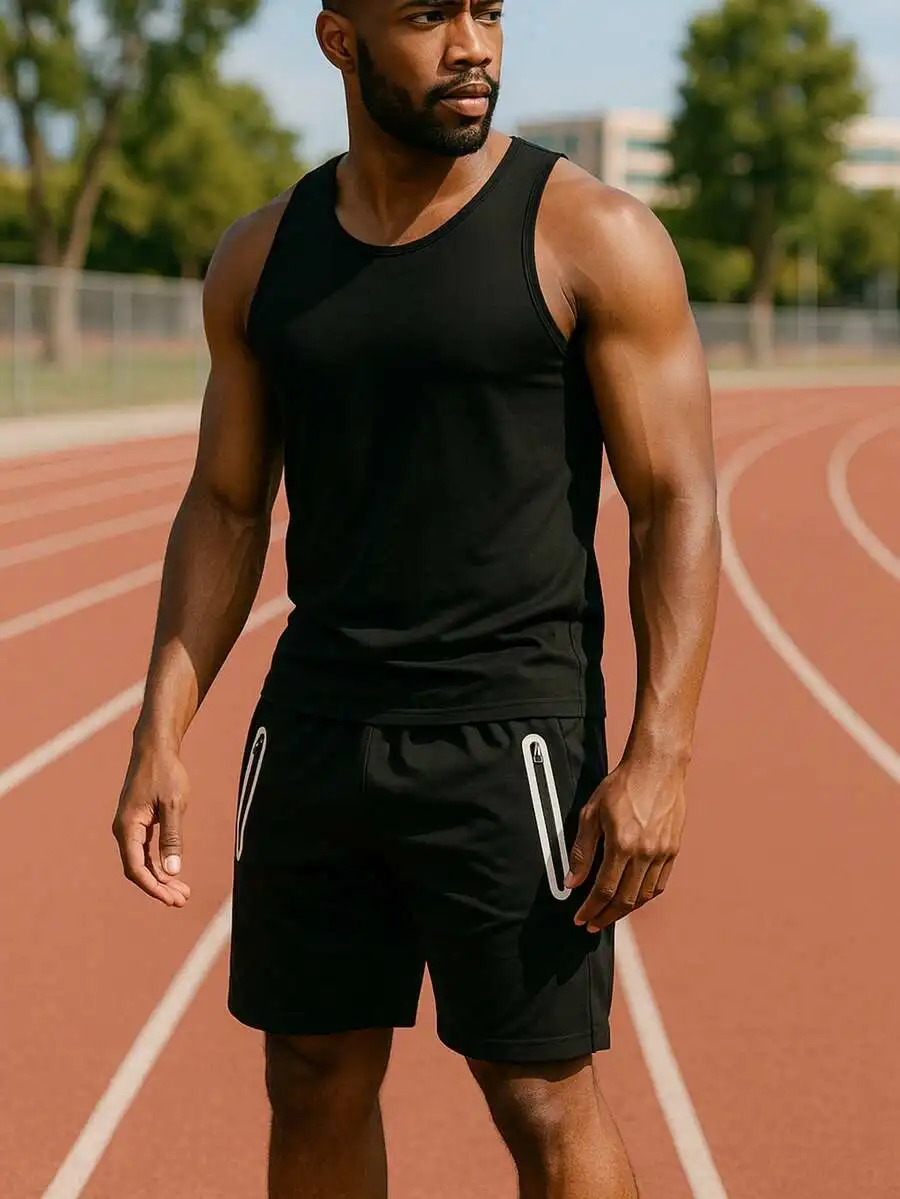 Mens Athletic Running Shorts With Reflective Zipper Pockets Mesh Lining For Sports Gym Fitness
Mens Athletic Running Shorts With Reflective Zipper Pockets Mesh Lining For Sports Gym Fitness