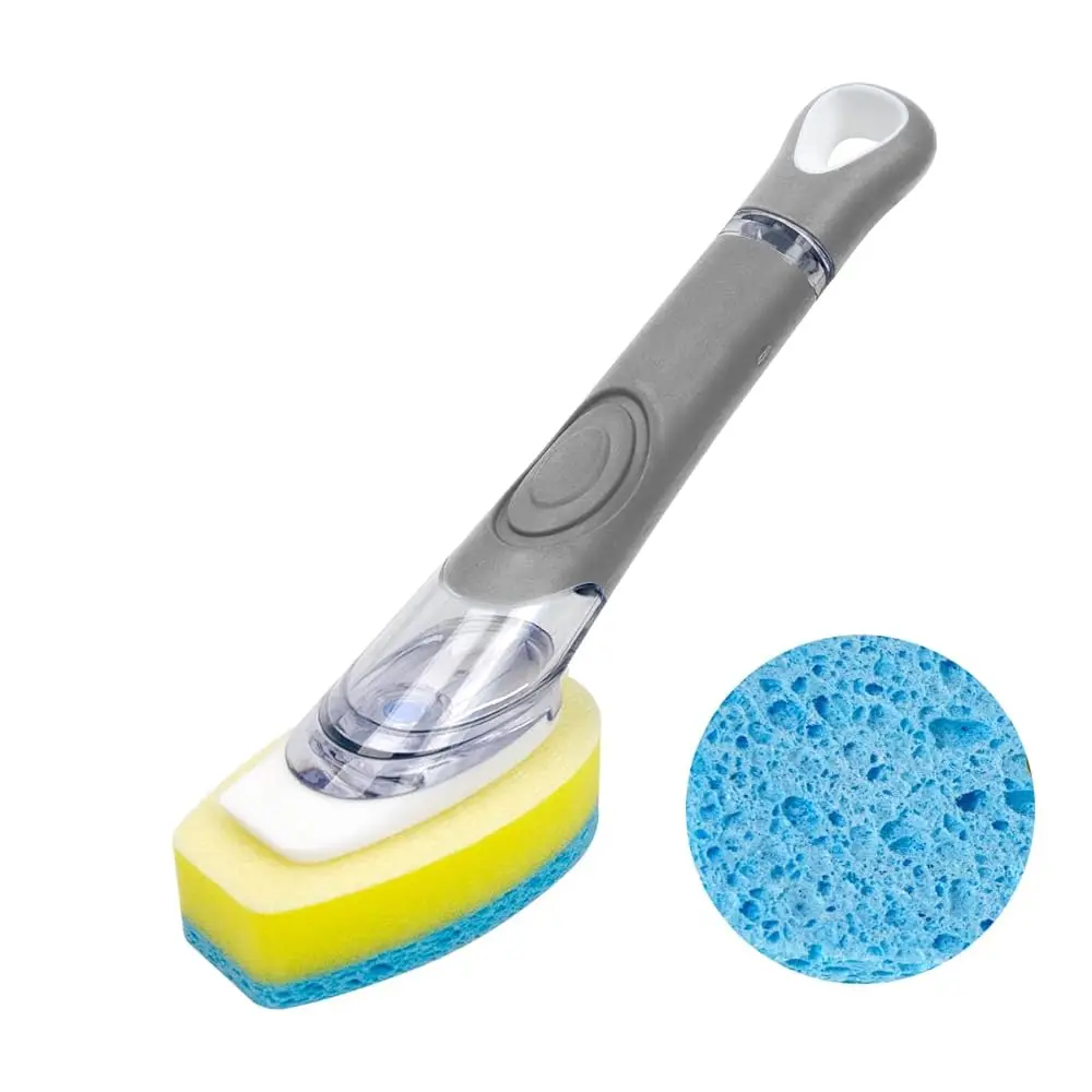 Dish Sponge with Handle, Non-Scratch Soap Dispensing Dishwand
Dish Sponge with Handle, Non-Scratch Soap Dispensing Dishwand