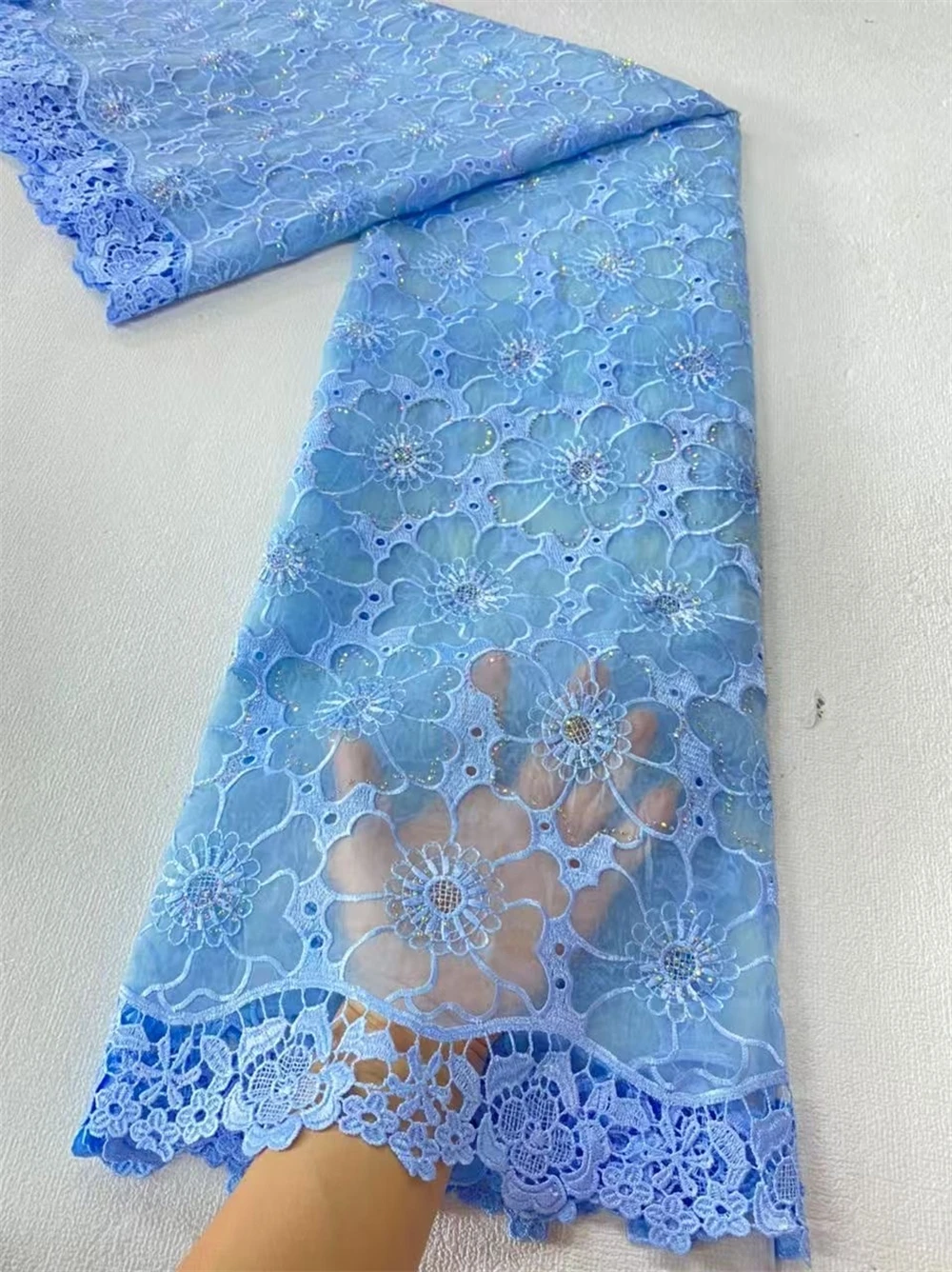 African Nigerian Embroidery Lace Fabric, High Quality, French Tulle, Wedding Party Dress, Sequins, Organza 5Yards, 2025 JL451
African Nigerian Embroidery Lace Fabric, High Quality, French Tulle, Wedding Party Dress, Sequins, Organza 5Yards, 2025 JL451