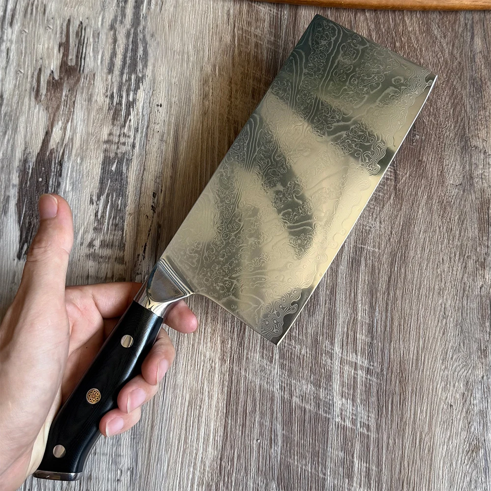 7.3 Inch Slicing Knife 67-layers Damascus Steel Blade G10 Handle Sharp Chef Cutting Vegetables Cleaver Meat Kitchen Knives Tools
7.3 Inch Slicing Knife 67-layers Damascus Steel Blade G10 Handle Sharp Chef Cutting Vegetables Cleaver Meat Kitchen Knives Tools