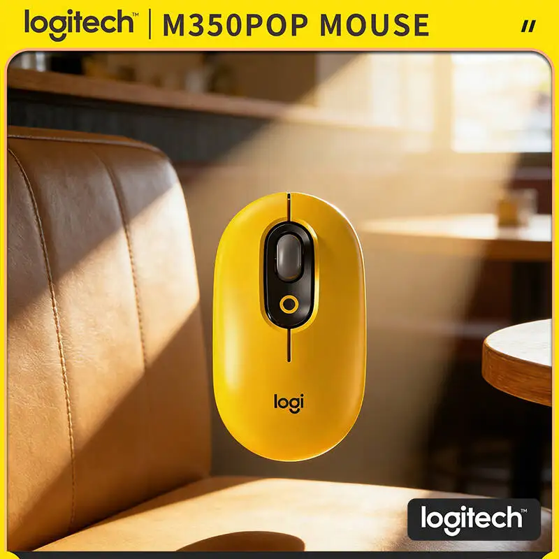 Logitech M350 POP Pebble Mouse Optical Trace 1000 DPI USB Nano Receiver Magnetic Save Home Office Study