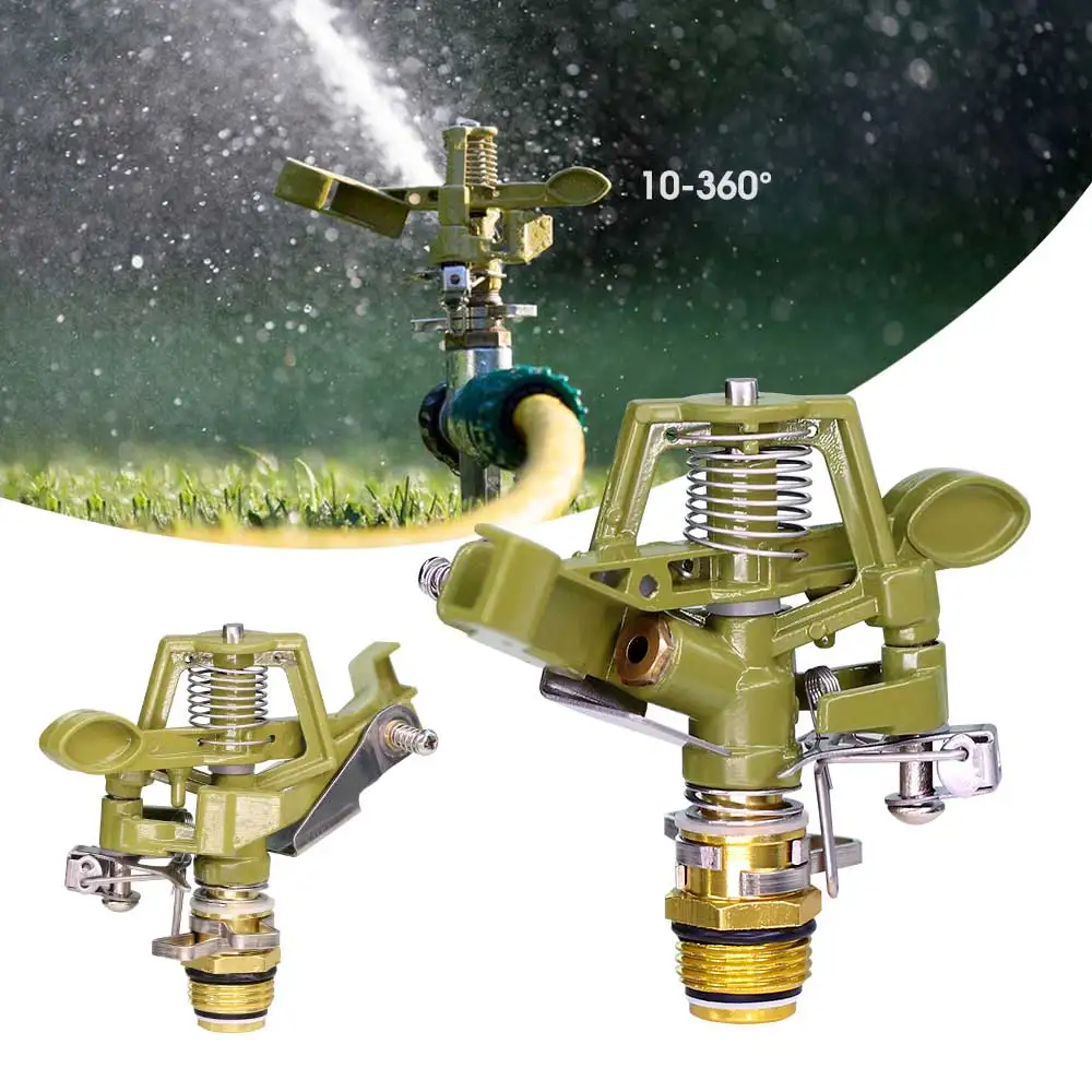 1PC Zinc Alloy Sprinkler Automatic Rotation 360° Adjustable Pulsating Sprinkler Spray Range 3-5m Suitable for Lawn Irrigation
1PC Zinc Alloy Sprinkler Automatic Rotation 360° Adjustable Pulsating Sprinkler Spray Range 3-5m Suitable for Lawn Irrigation
