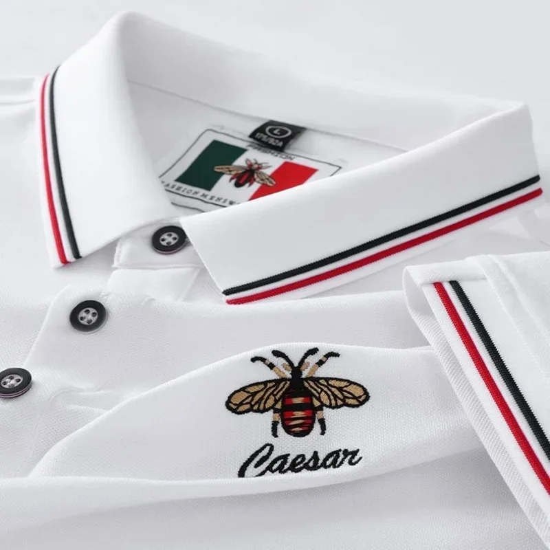 Summer men's high-quality embroidered logo little bee short sleeved polo shirt new business casual breathable comfortable top
Summer men's high-quality embroidered logo little bee short sleeved polo shirt new business casual breathable comfortable top
