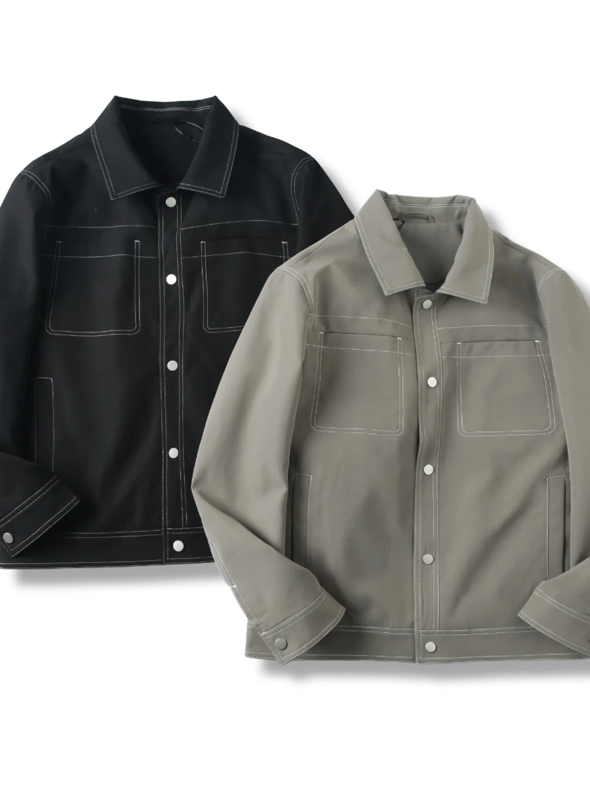 High-End Twill Fabric Men's Casual Workwear Sle Collared Jaet Outerwear Trendy Autumn New Arrival Loose Fit Faion Urban
High-End Twill Fabric Men's Casual Workwear Sle Collared Jaet Outerwear Trendy Autumn New Arrival Loose Fit Faion Urban